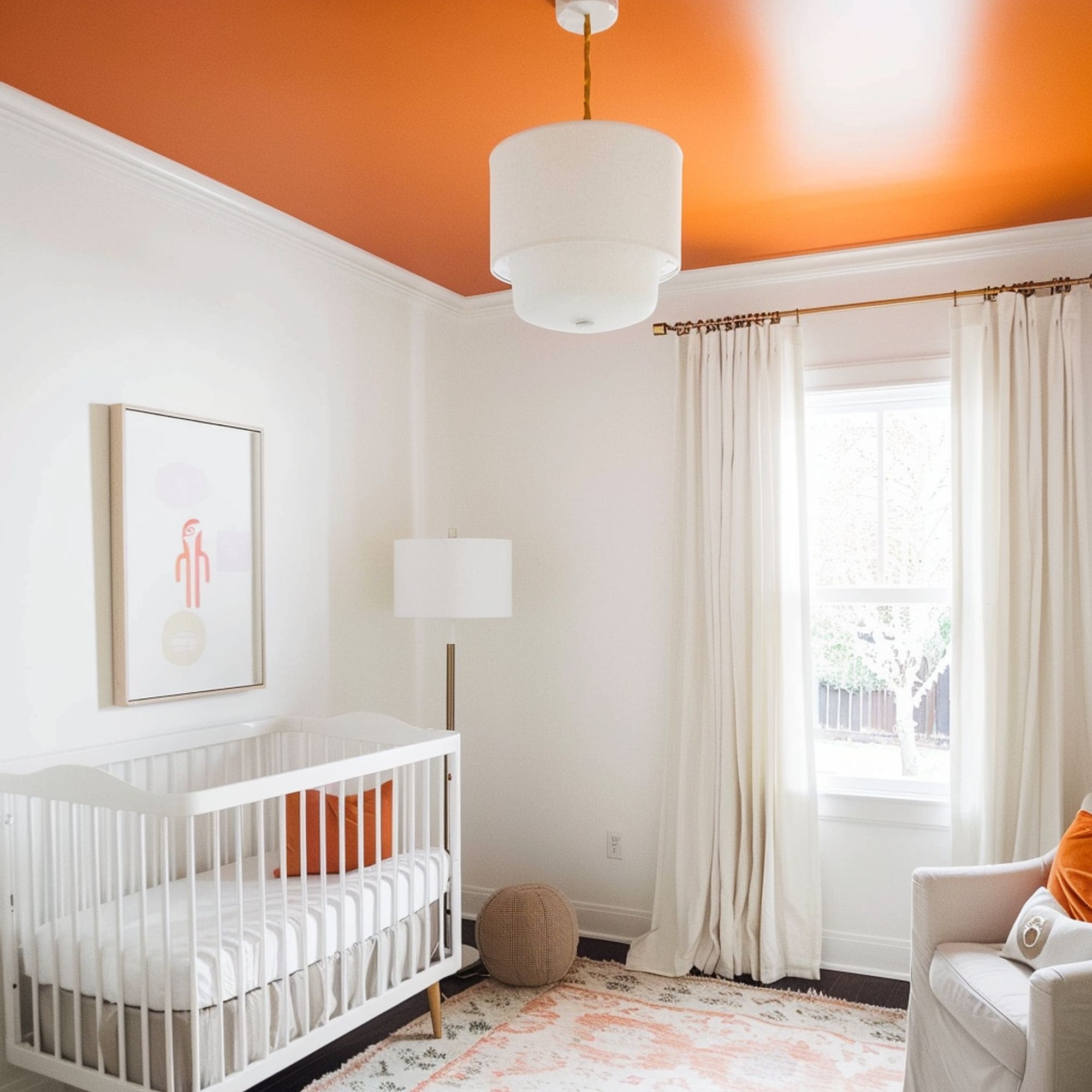 Orange Painted Ceiling