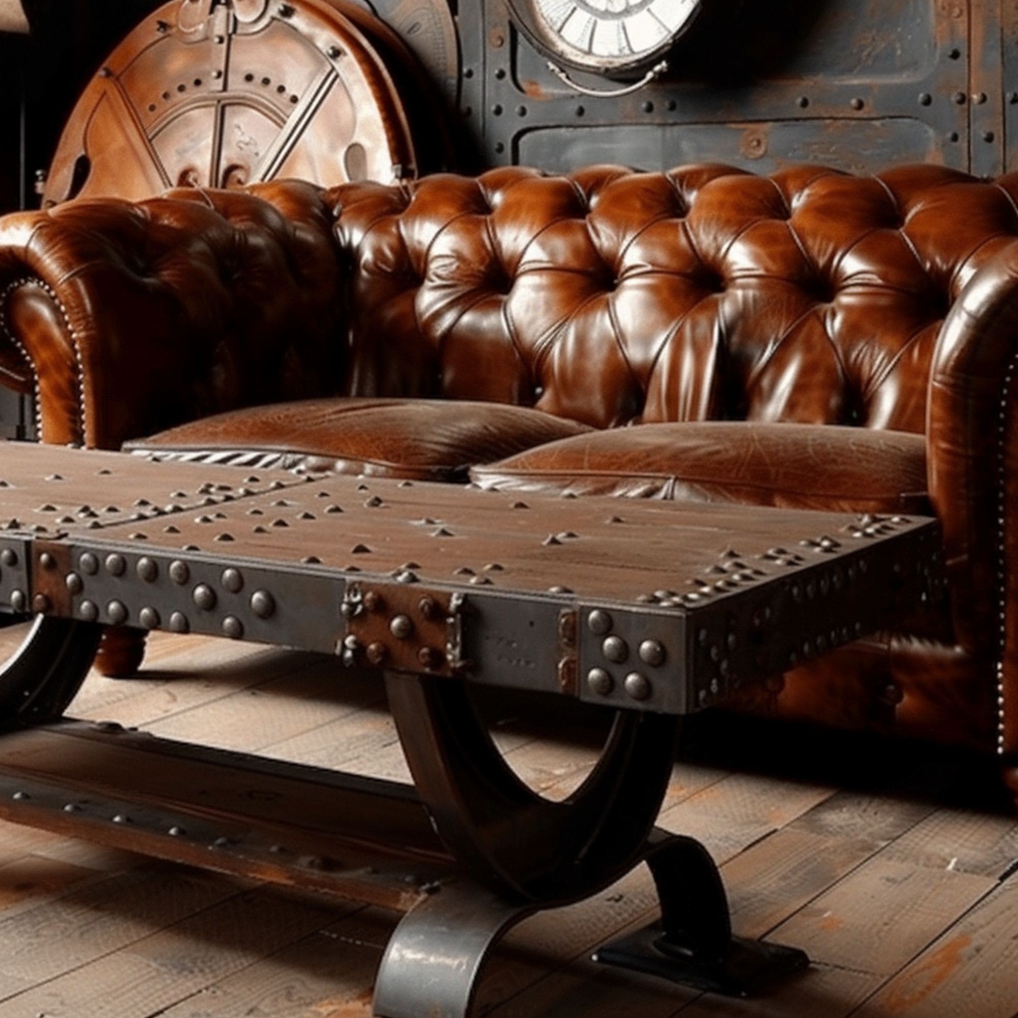 Steampunk Sofa and Coffee Table