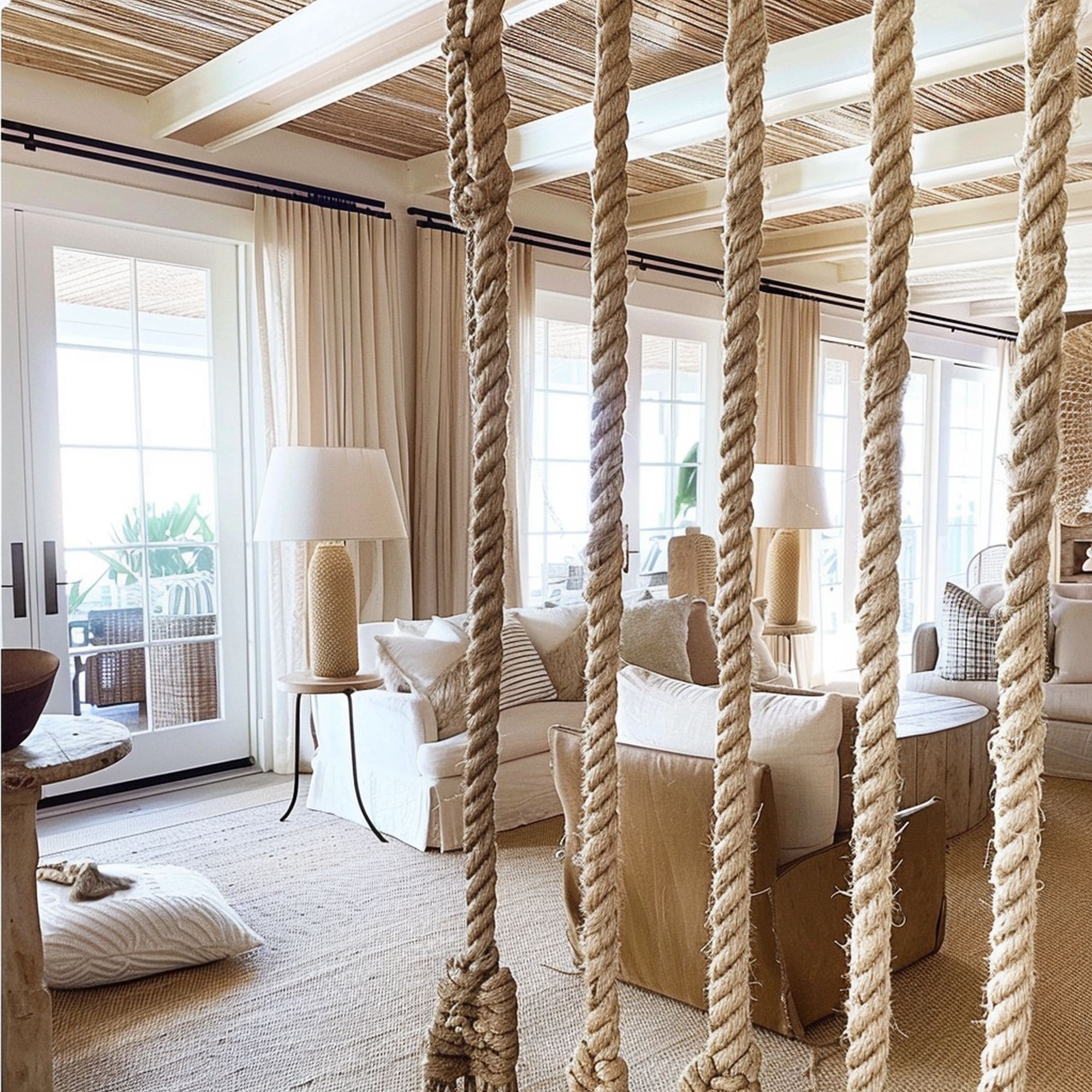 Jute Rope Room Divider