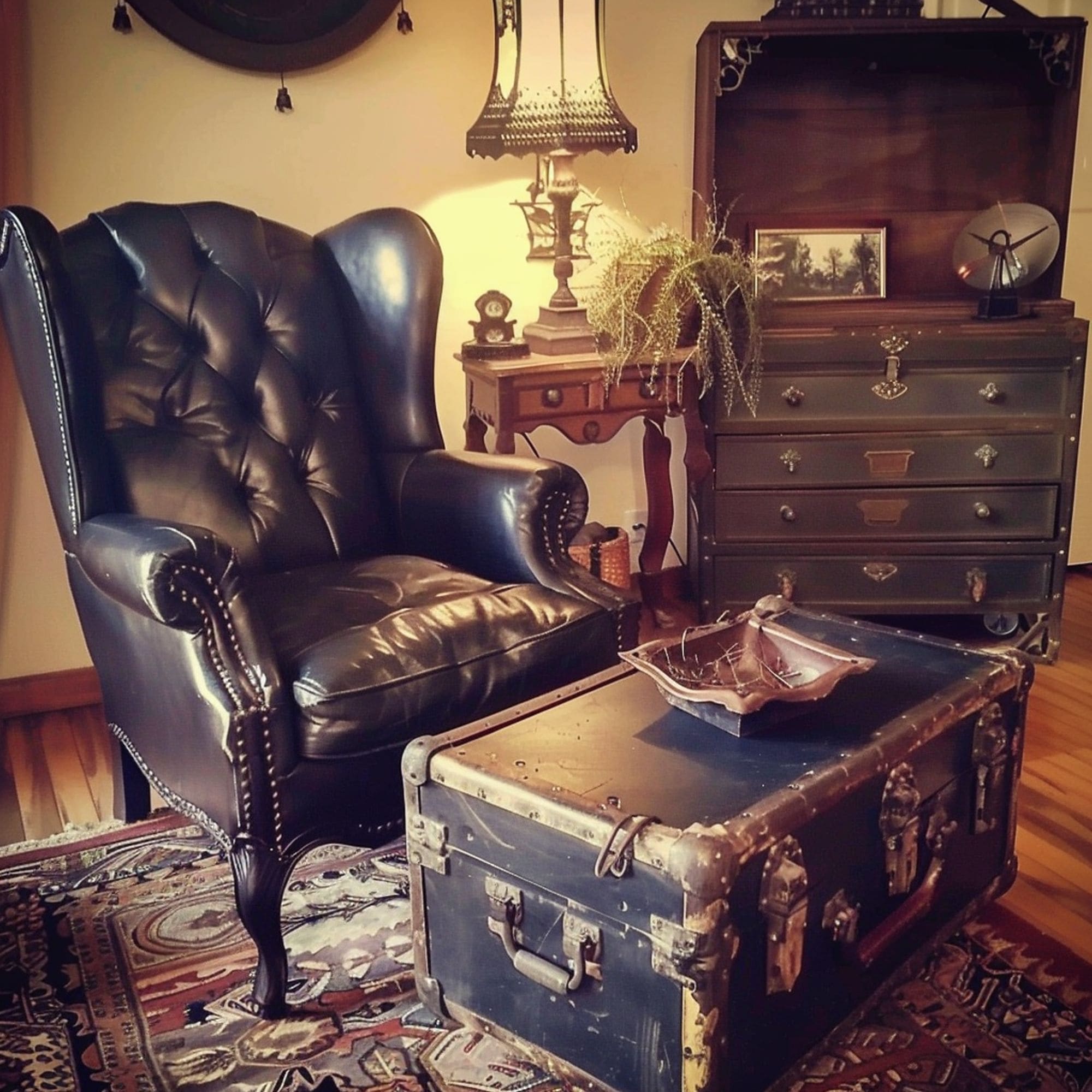 Steampunk Repurposed Vintage Trunk