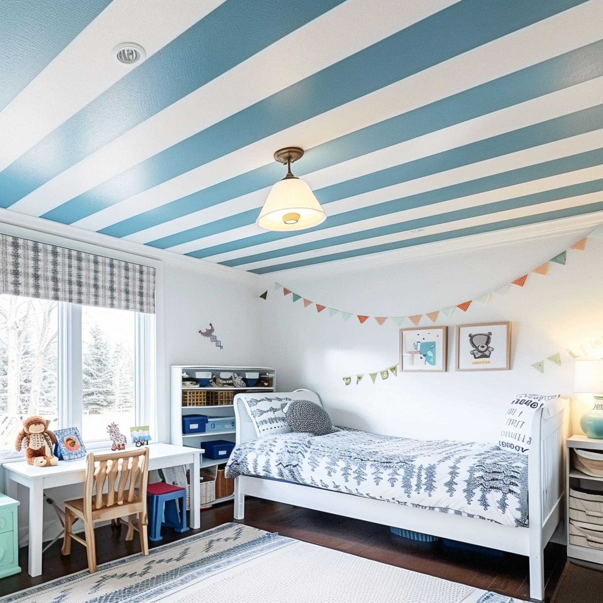 Striped Painted Ceiling