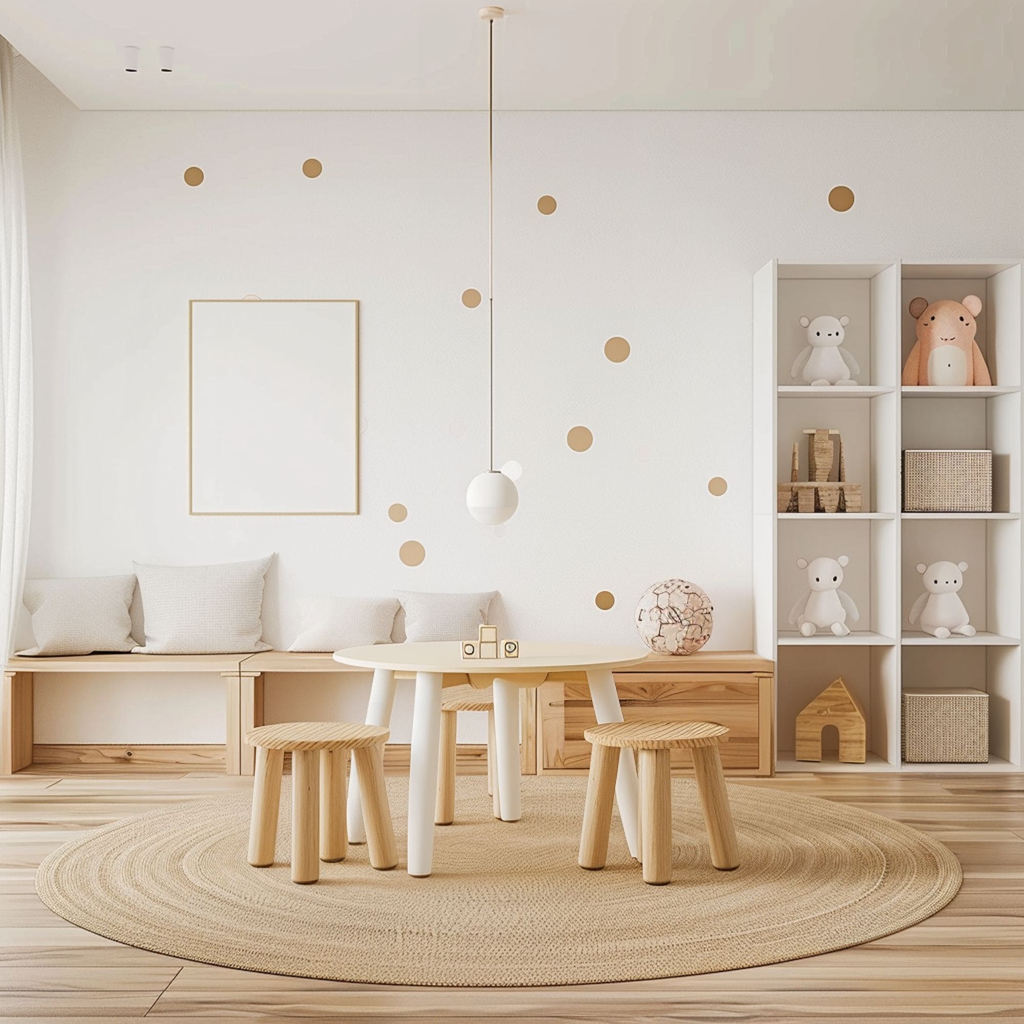 Minimalist Wood Kids Playroom