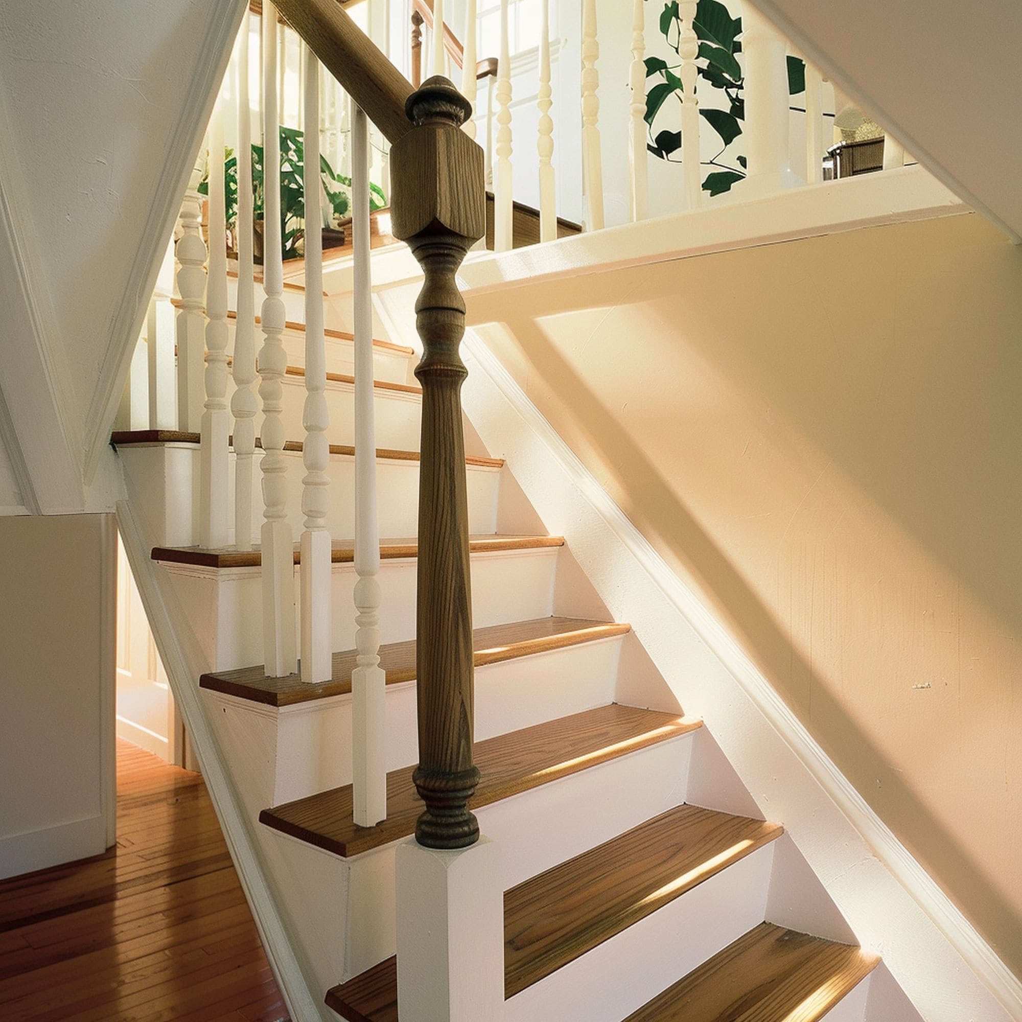 Traditional White Painted Stairs