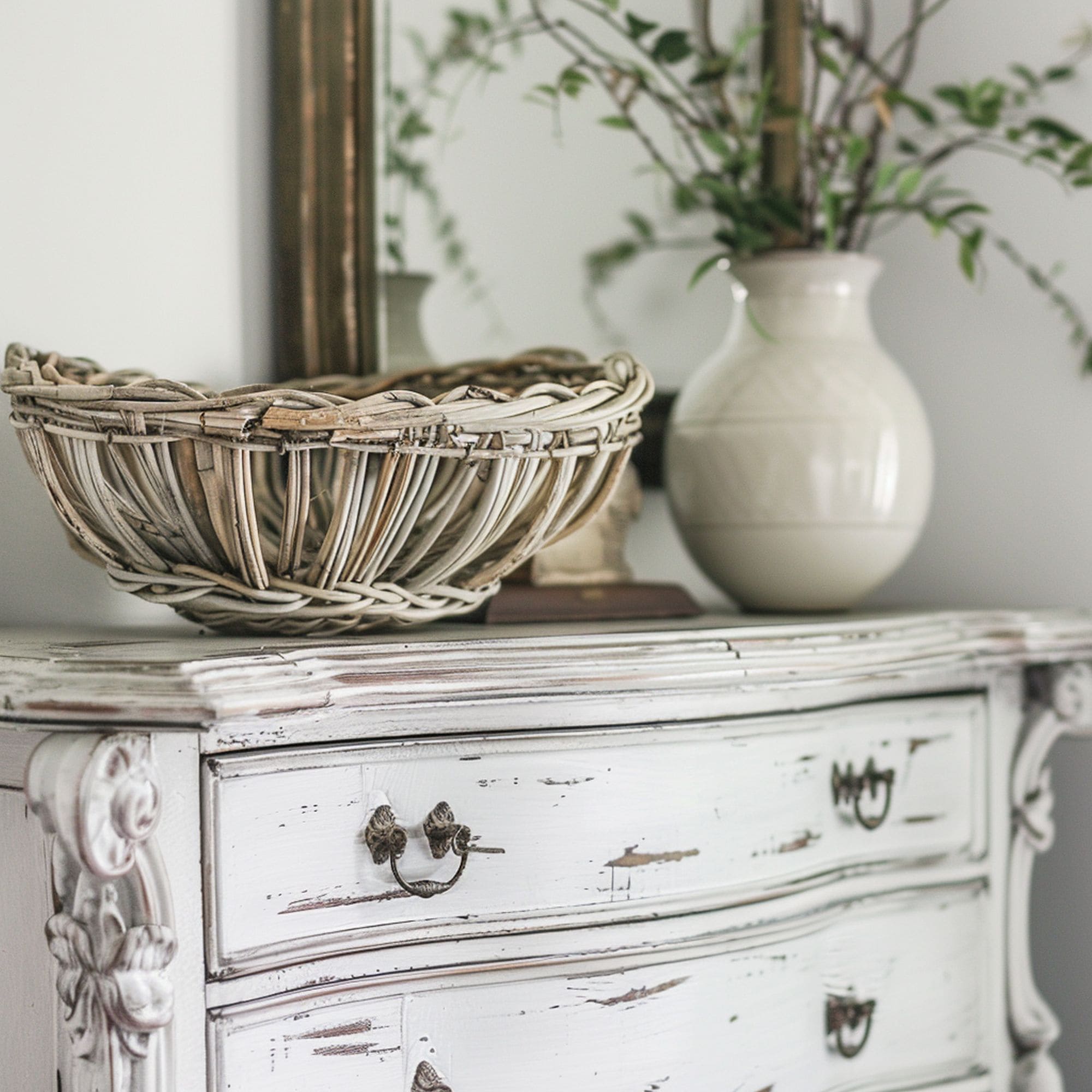Vintage Basket on a Dresser