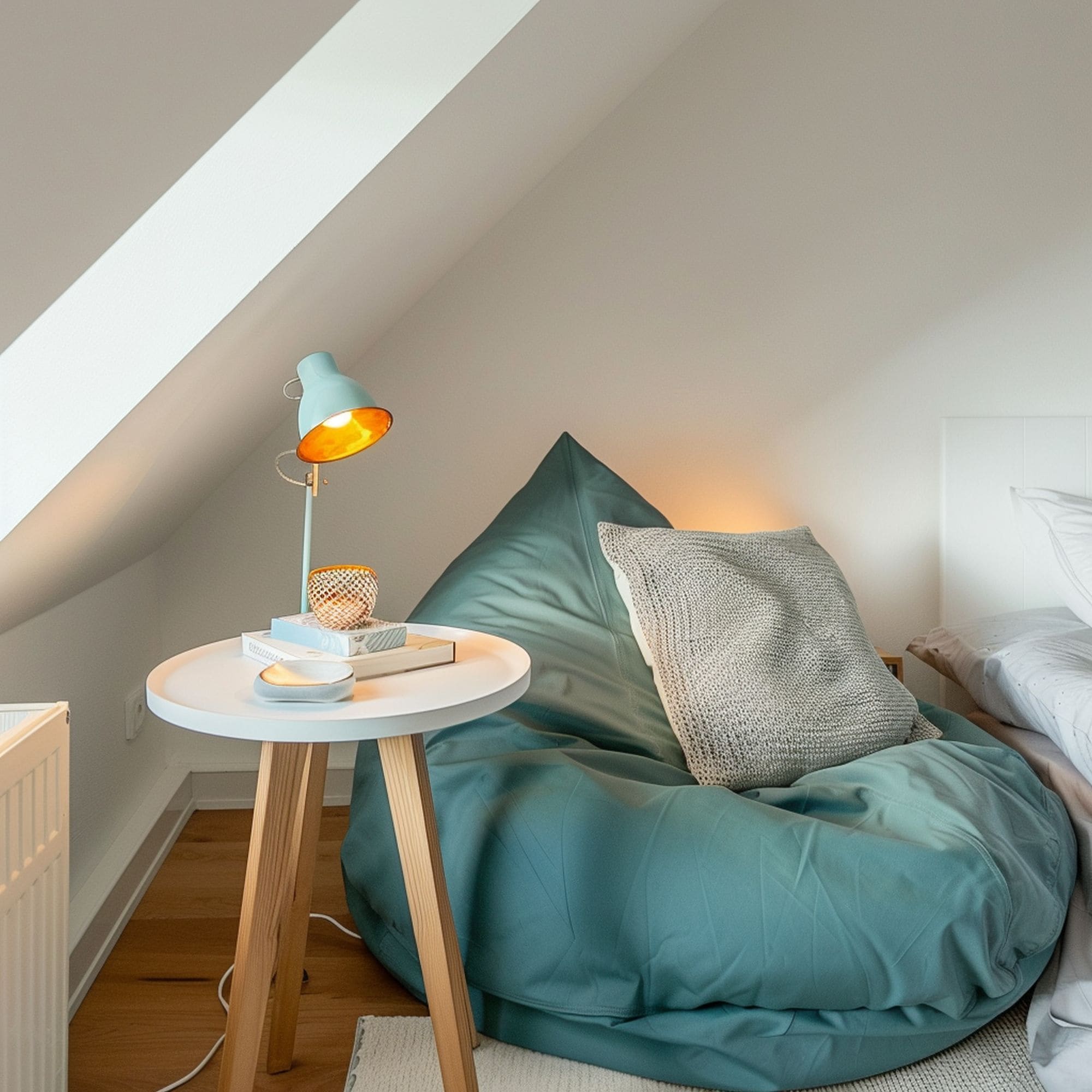 Bean Bag in Bedroom Corner