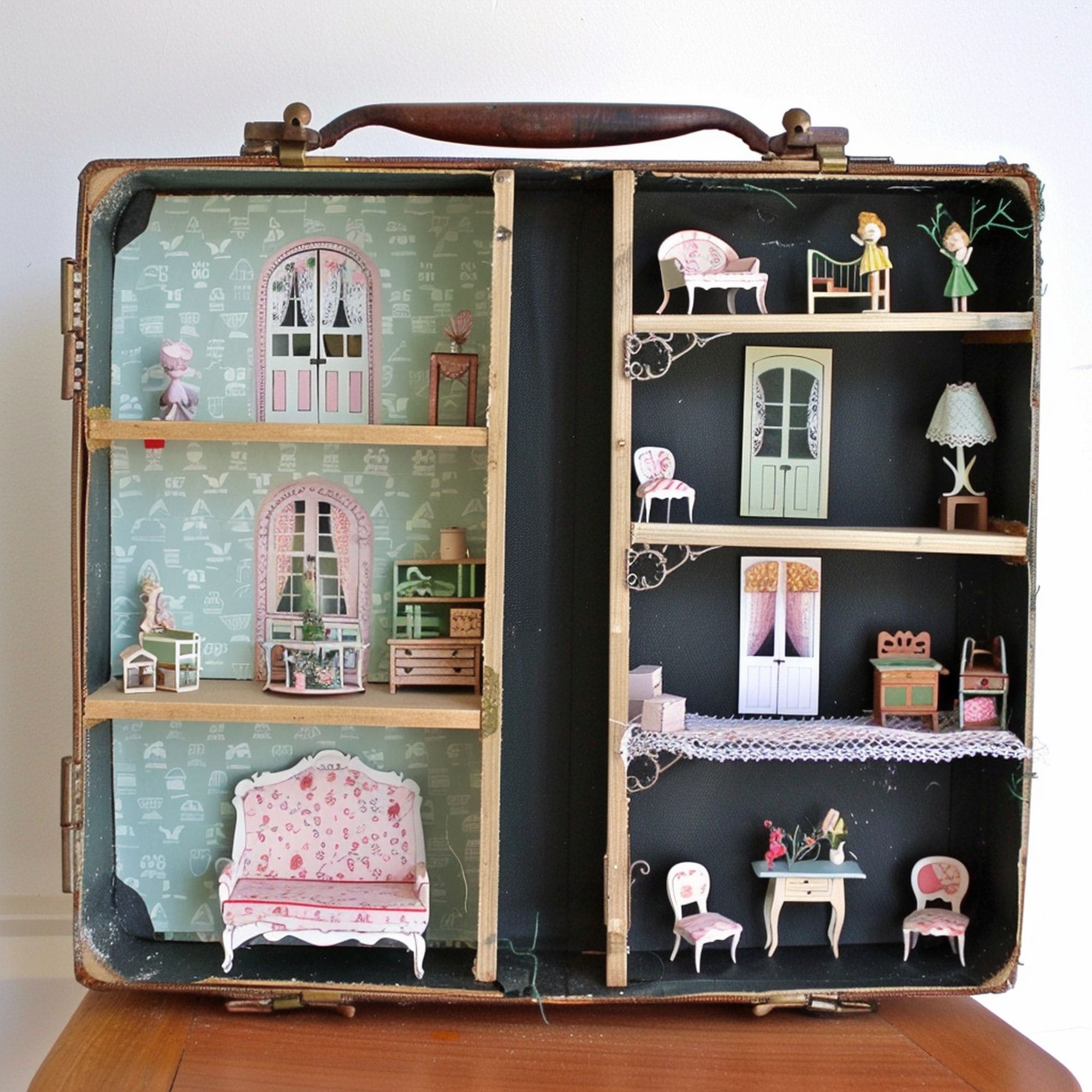 Decorative Suitcase Dollhouse