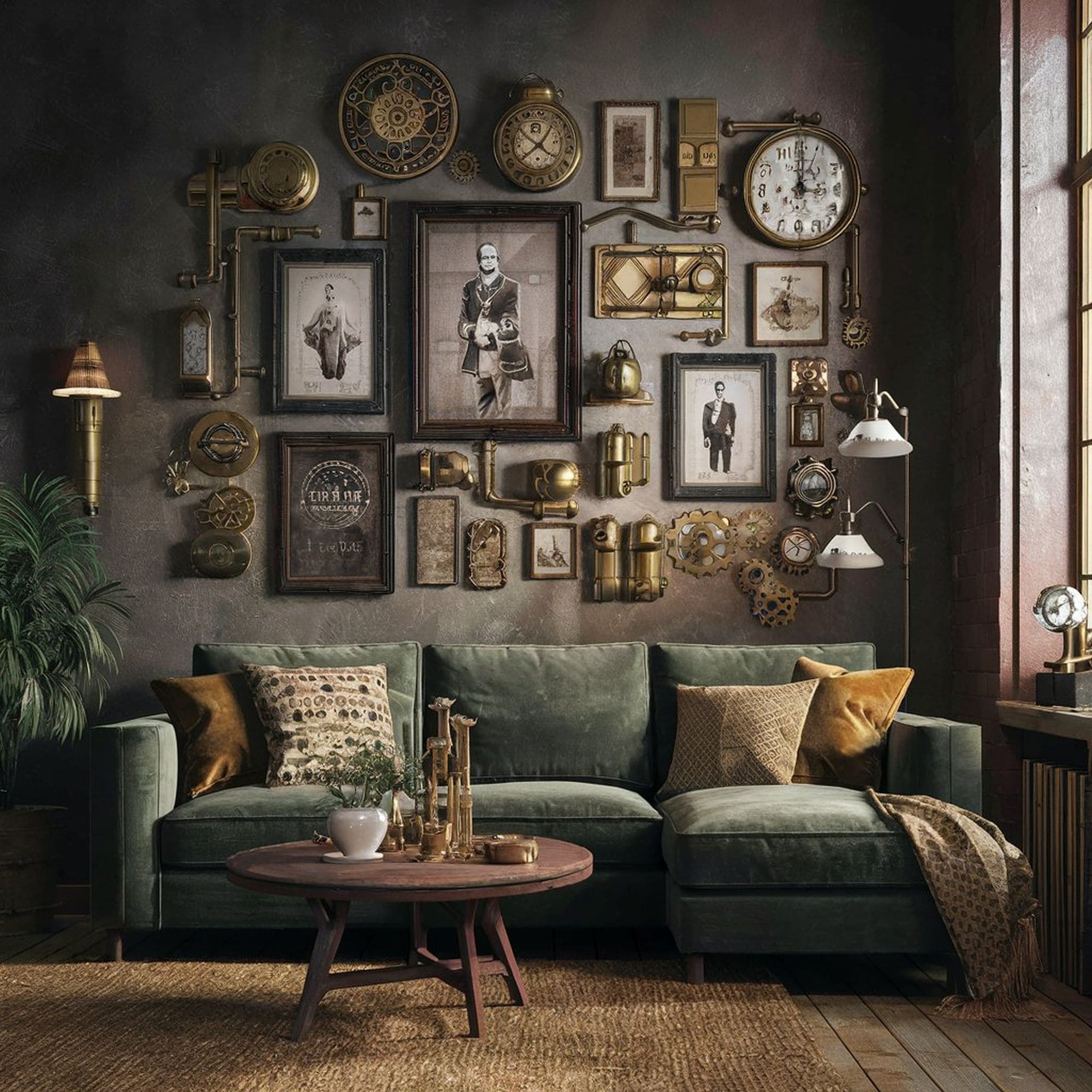 Steampunk Inspired Gallery Wall