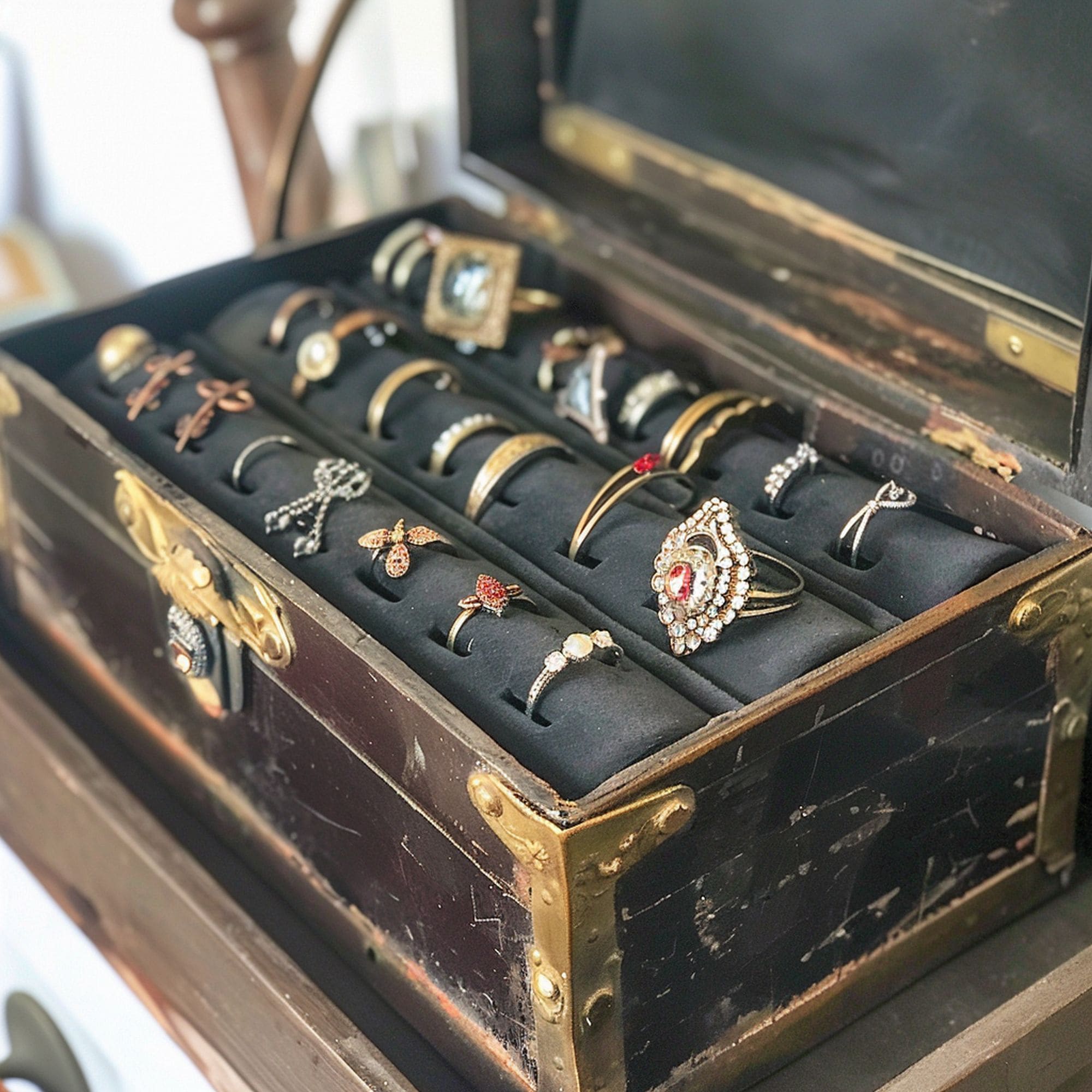 Vintage Repurposed Case Jewelry Display