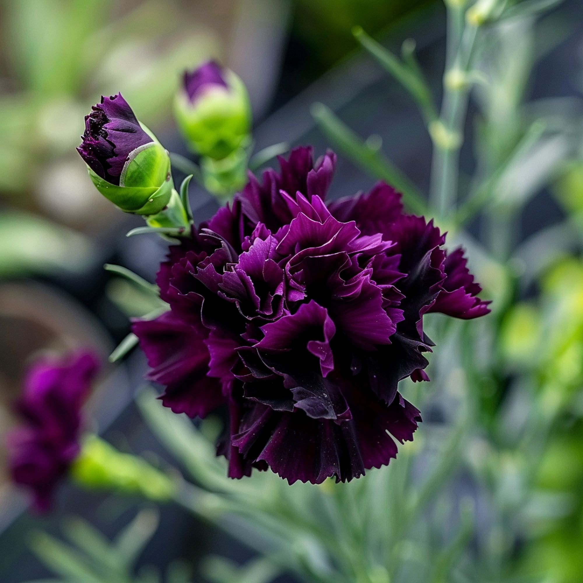 Dark Purple Carnation Flower
