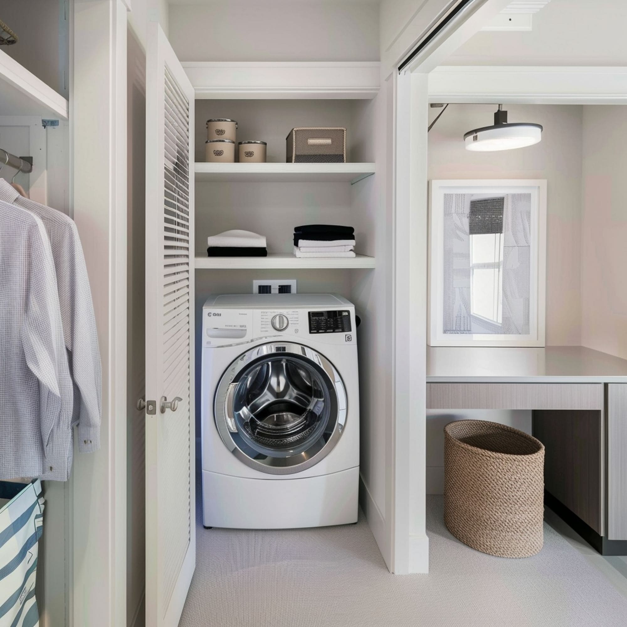 Small Closet Laundry Area