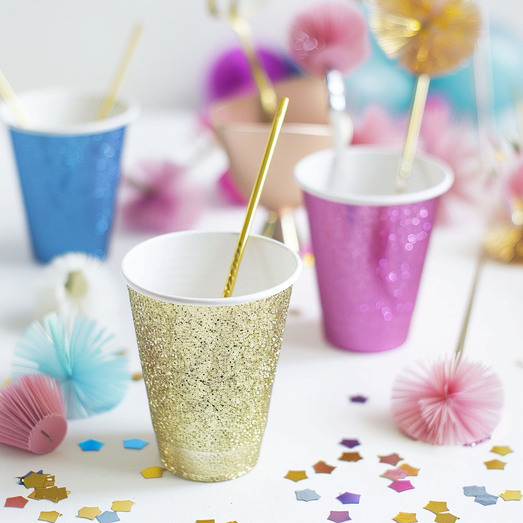 DIY Glitter Dipped Cups