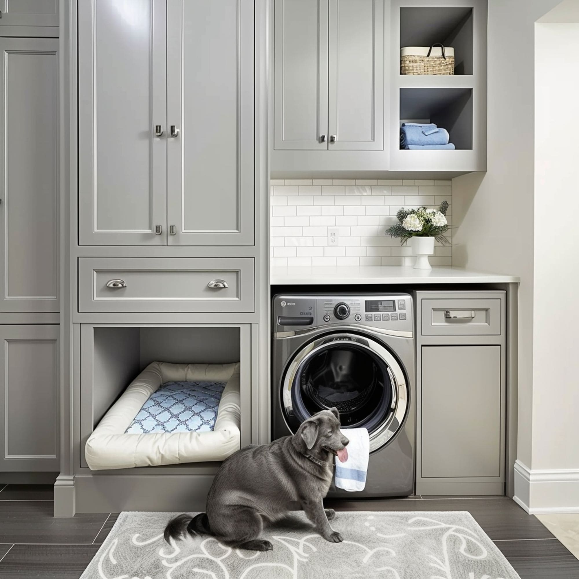 Laundry Room With Ped Bed Area