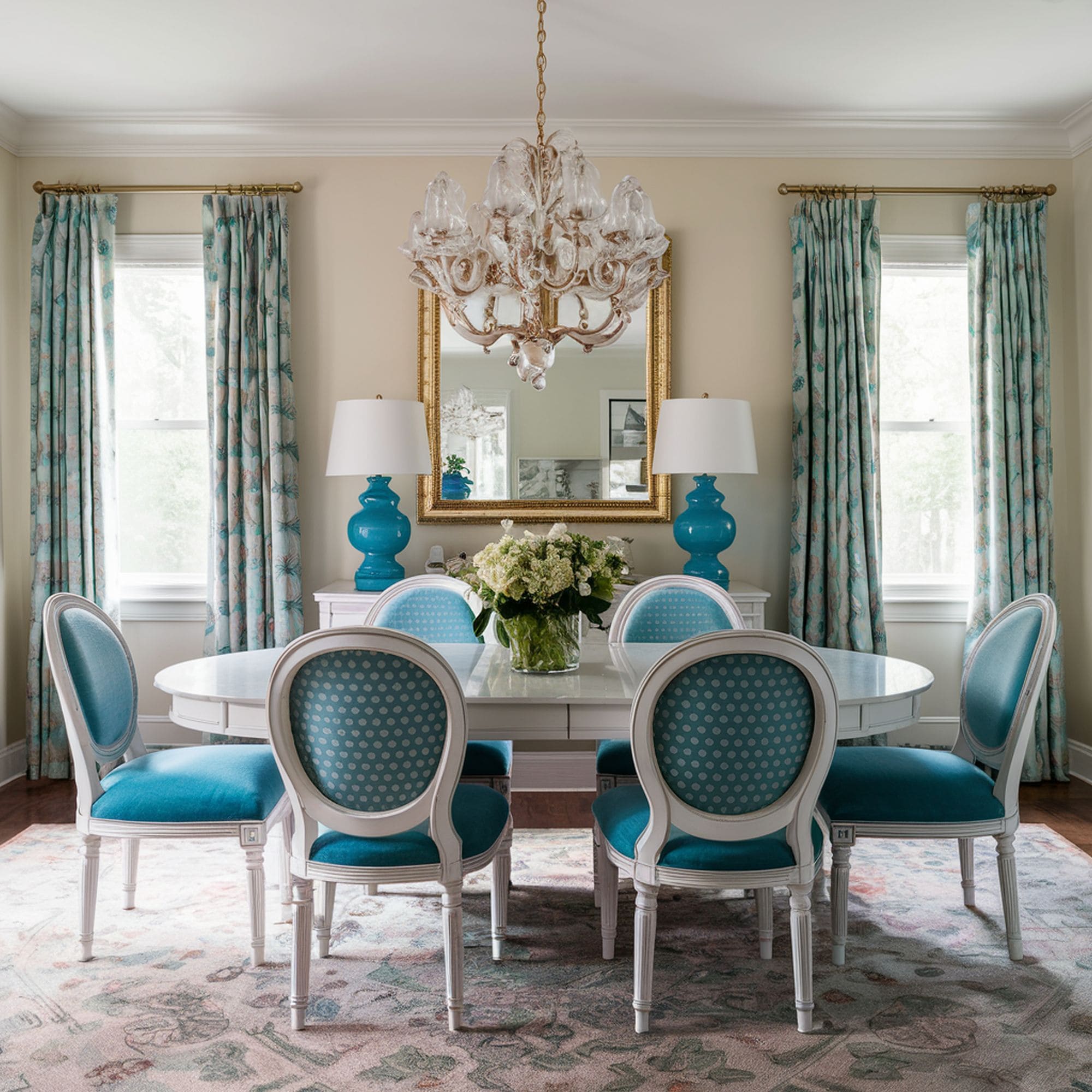 Turquoise Dining Room