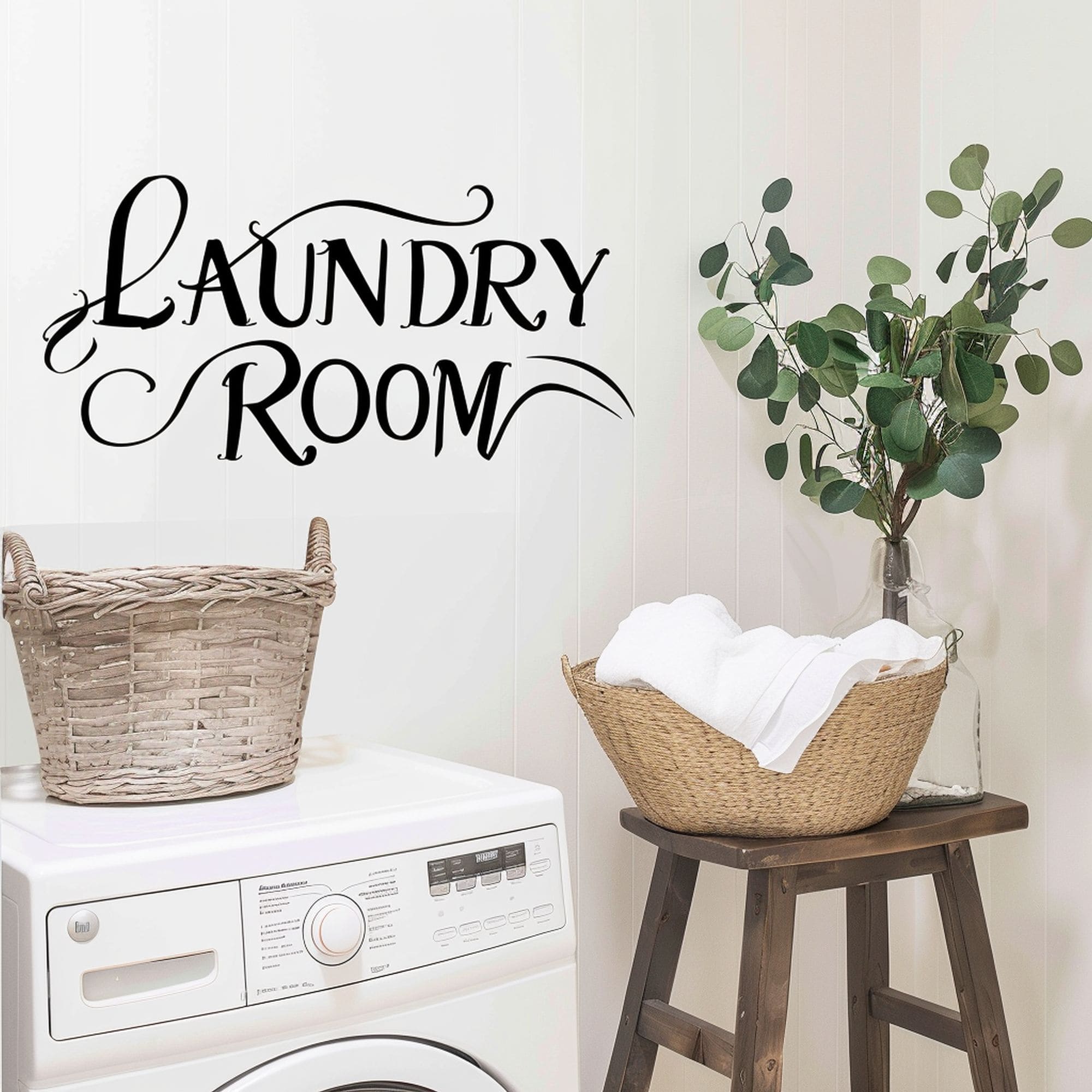 Laundry Room With Wall Decal