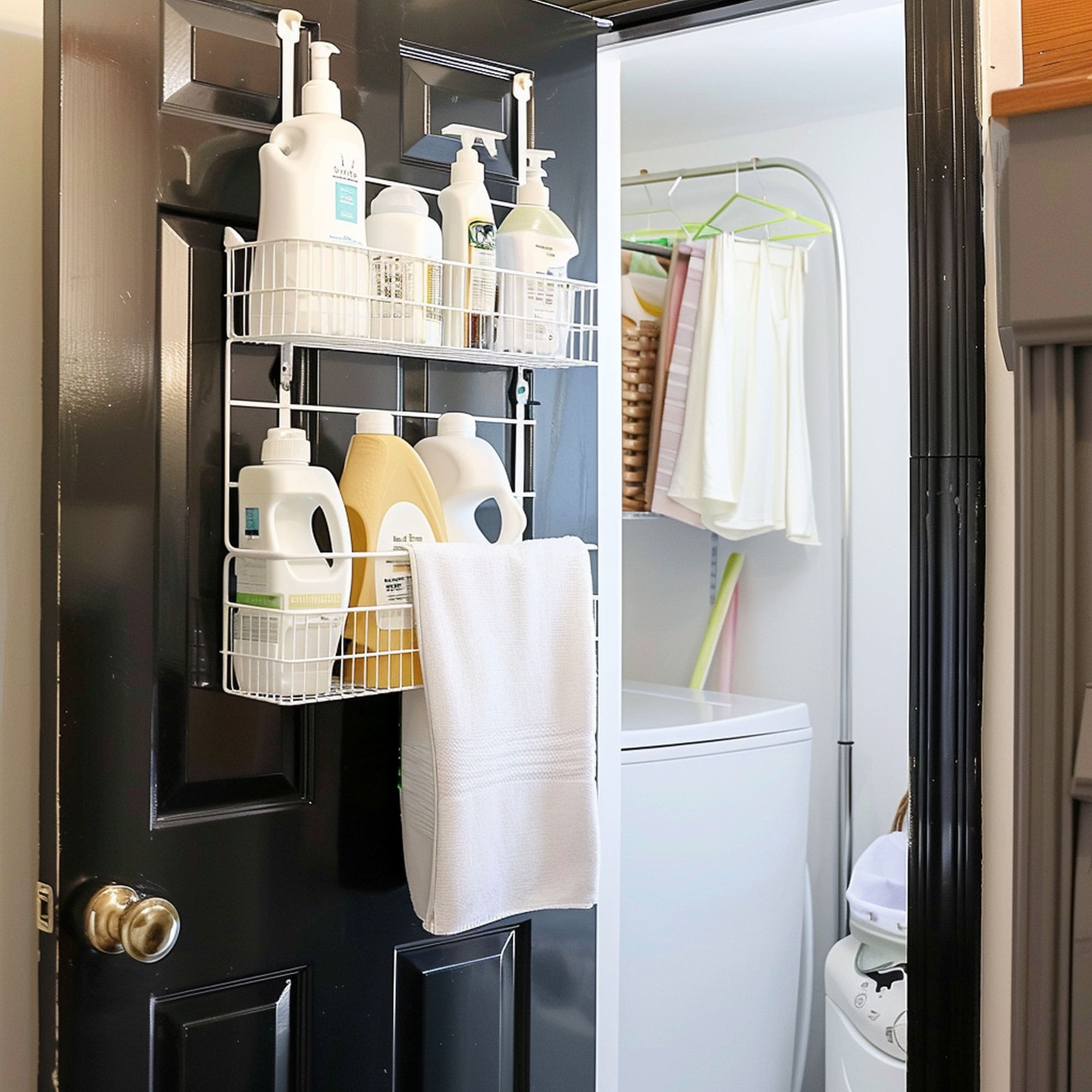 Laundry Room With Door Storage Organizer