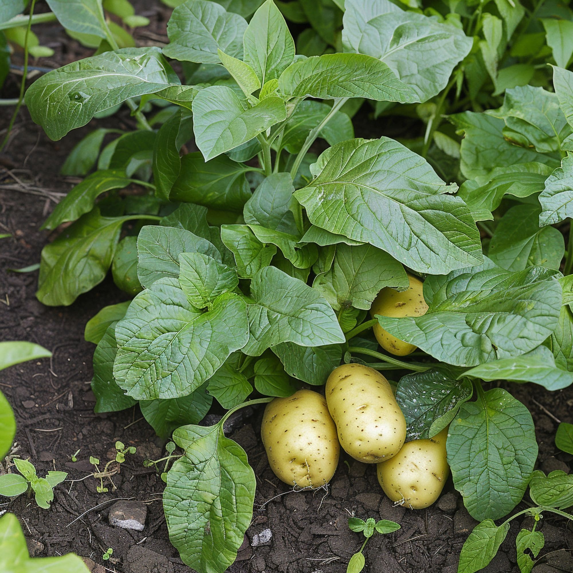 Potatoes in a Shade Garden