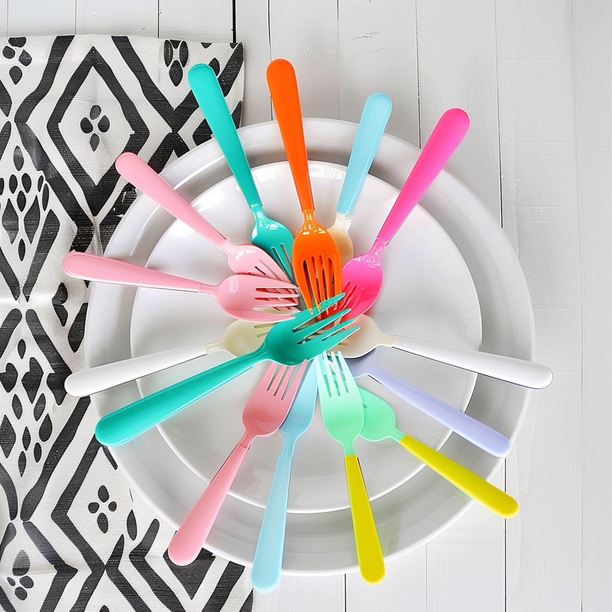 DIY Painted Plastic Forks