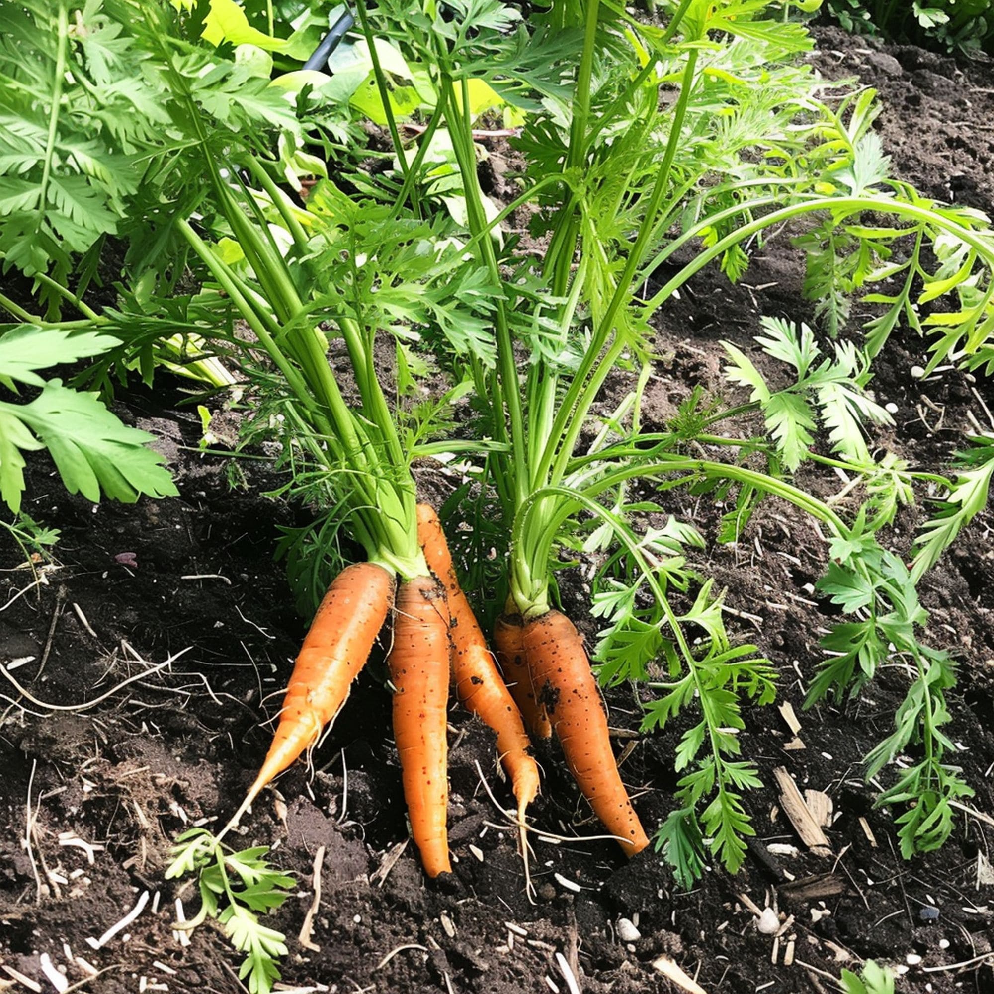 Carrots in a Shade Garden
