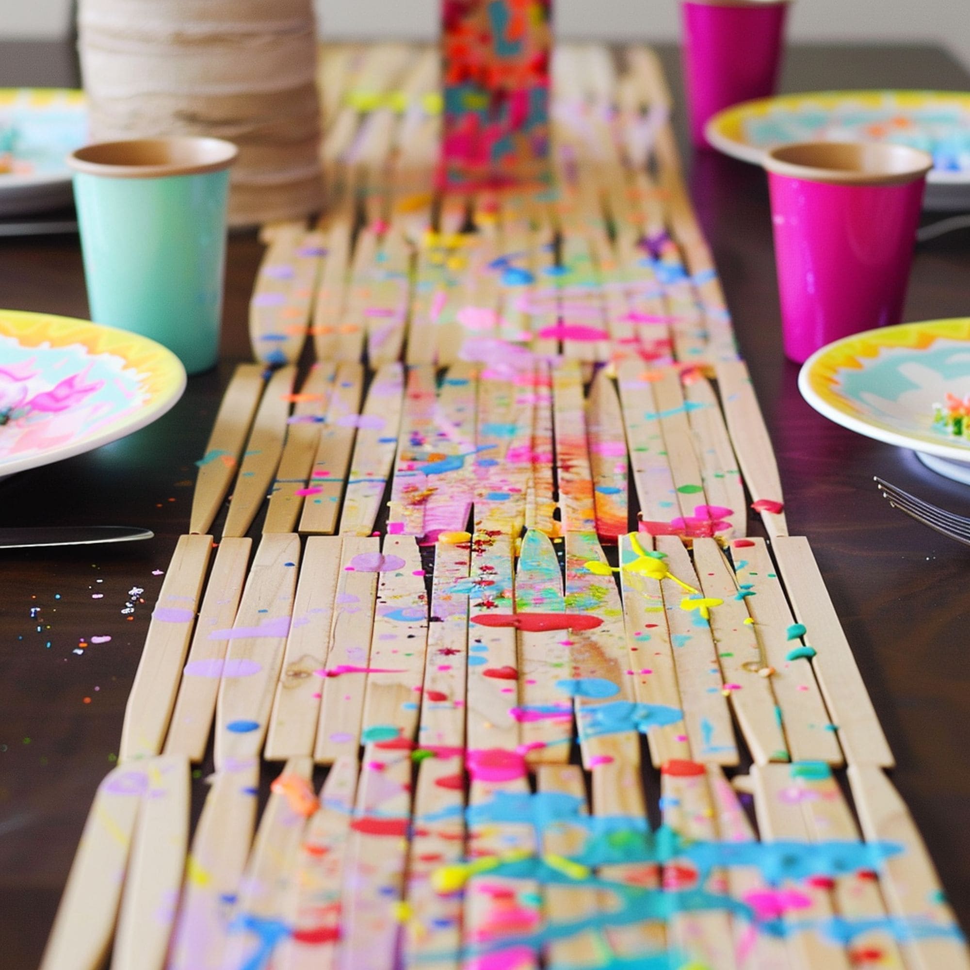 DIY Colorful Popsicle Sticks