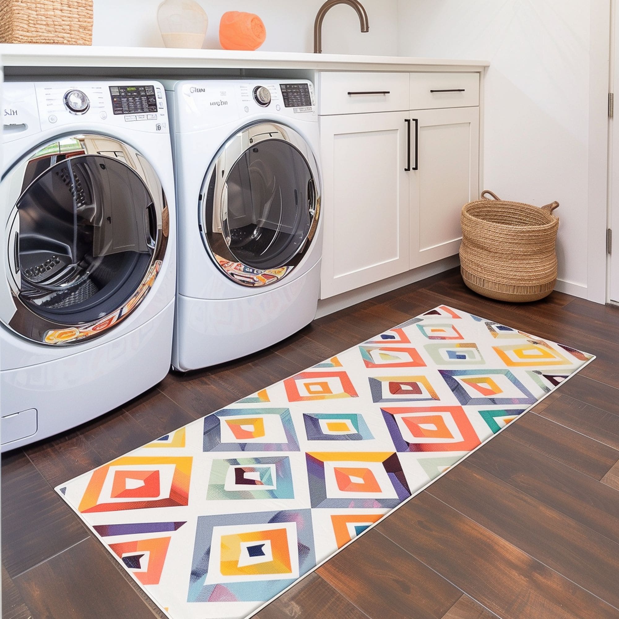 Laundry Room With Colorful Rug