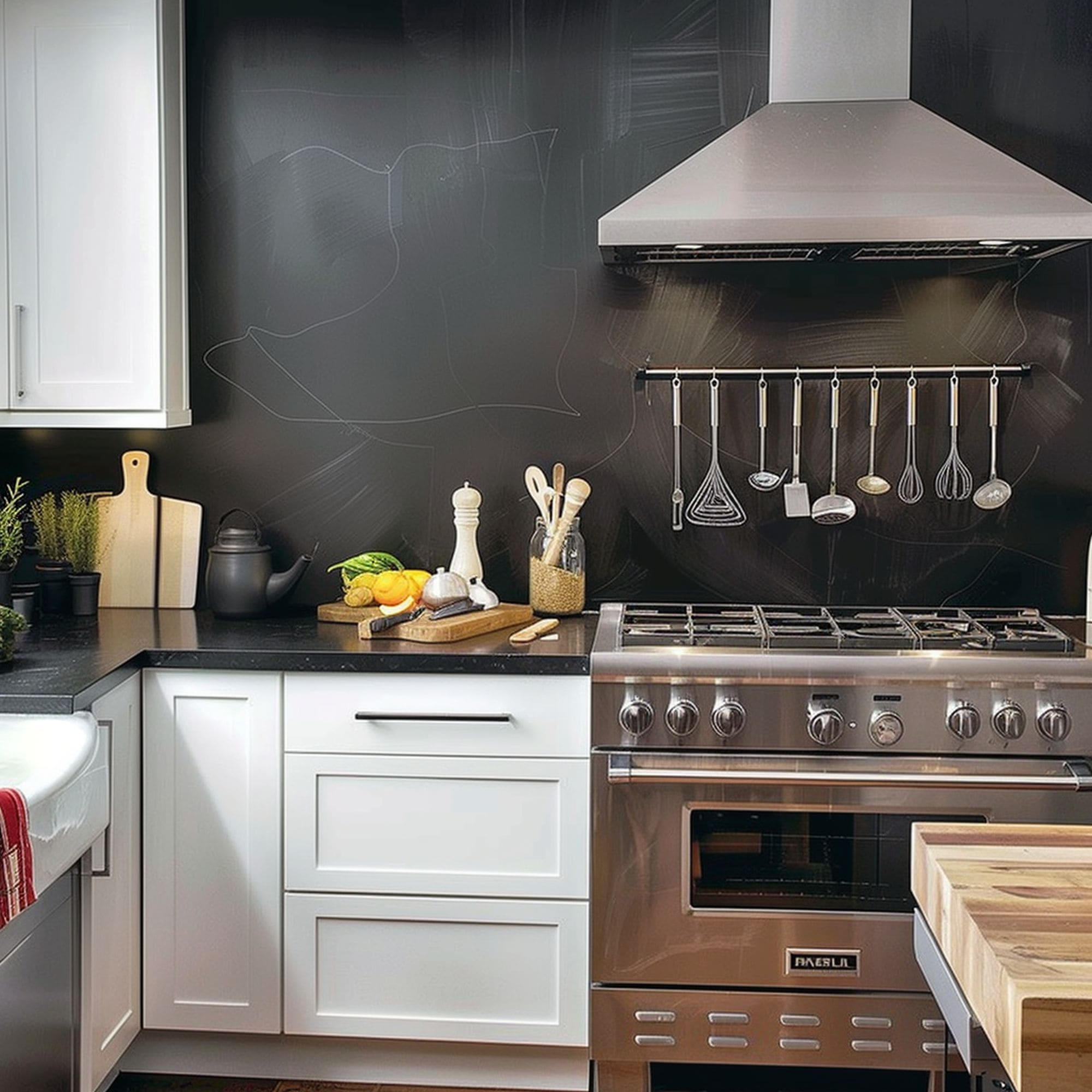 Chalkboard Kitchen Backsplash