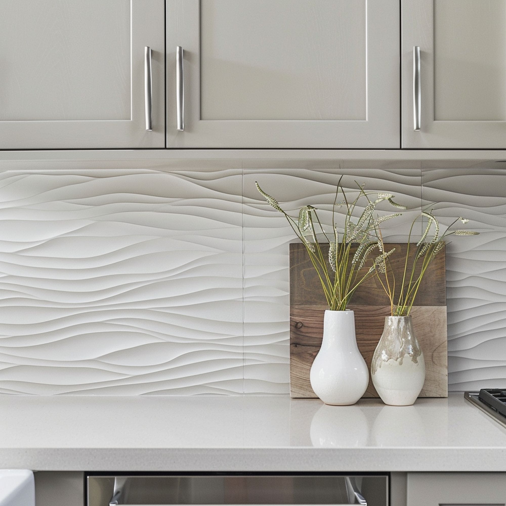 Wave 3D Texture Kitchen Backsplash