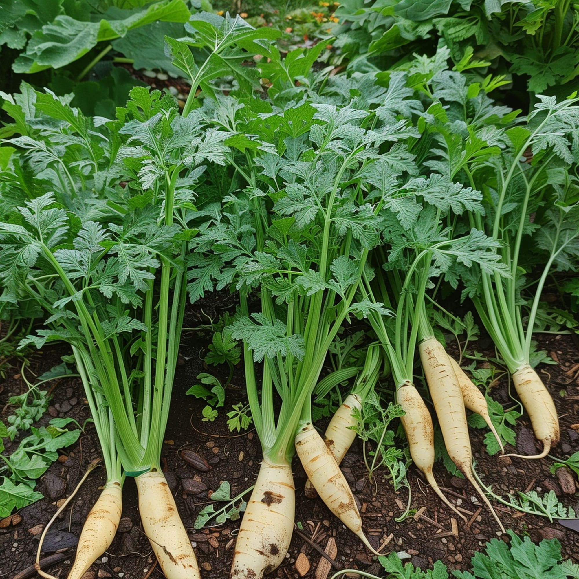 Parsnips in a Shade Garden