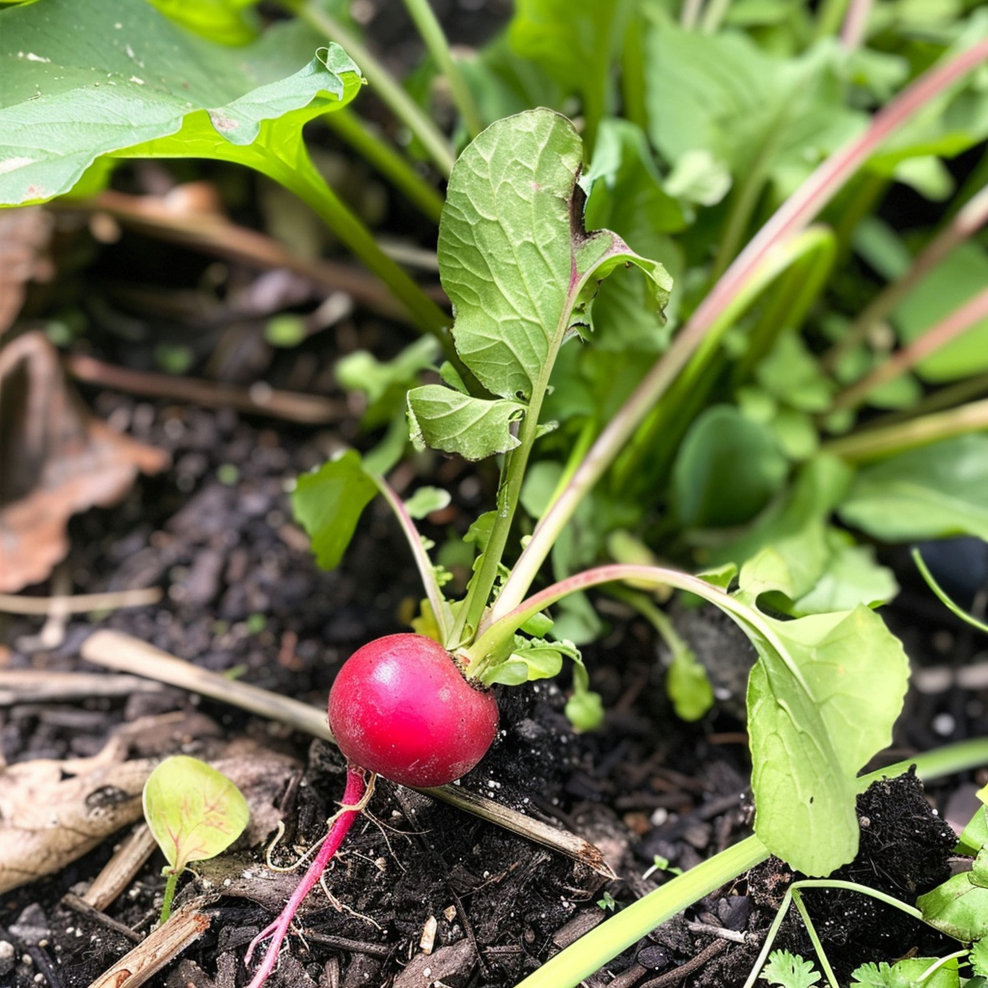 Radishes in a Shade Garden
