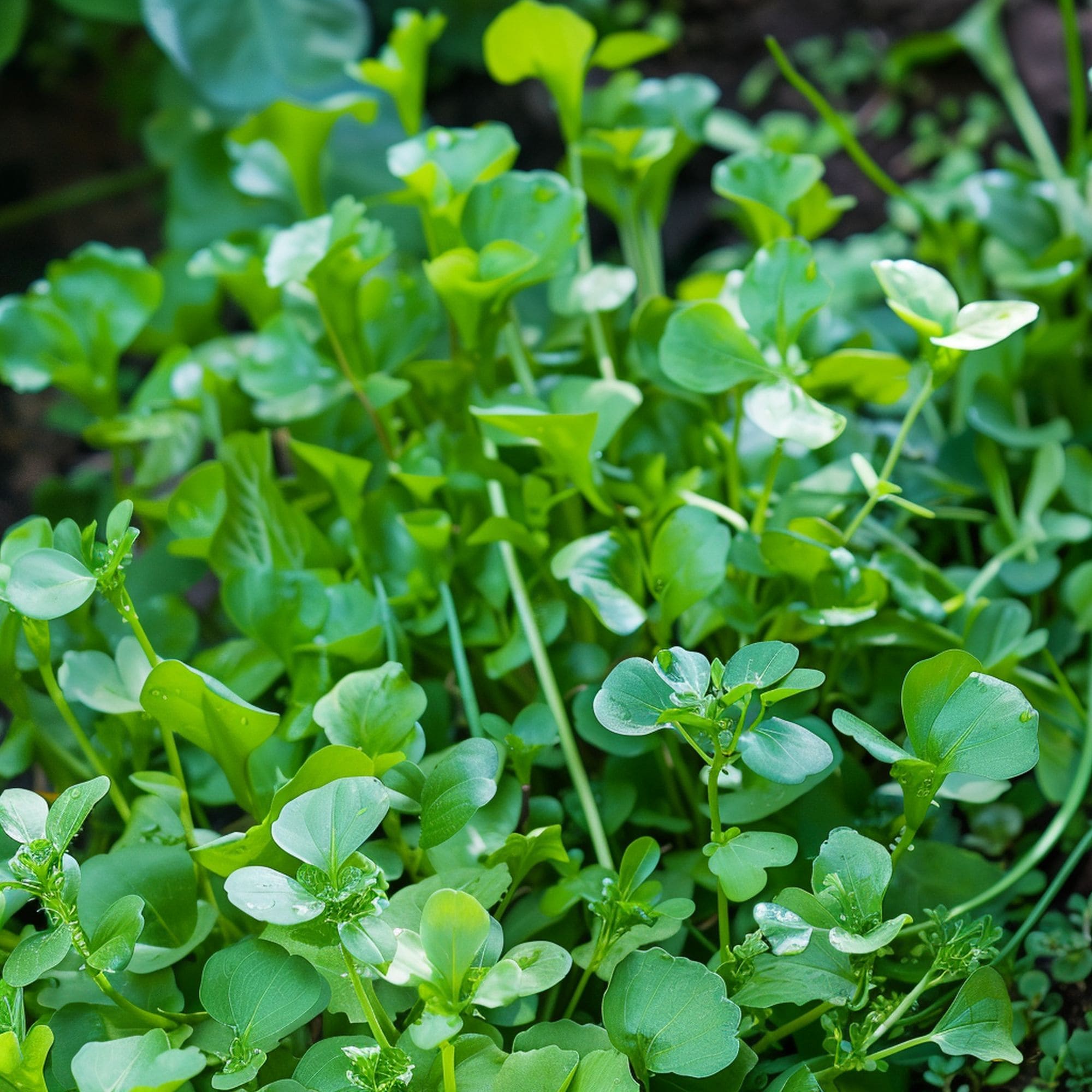 Watercress in a Shade Garden