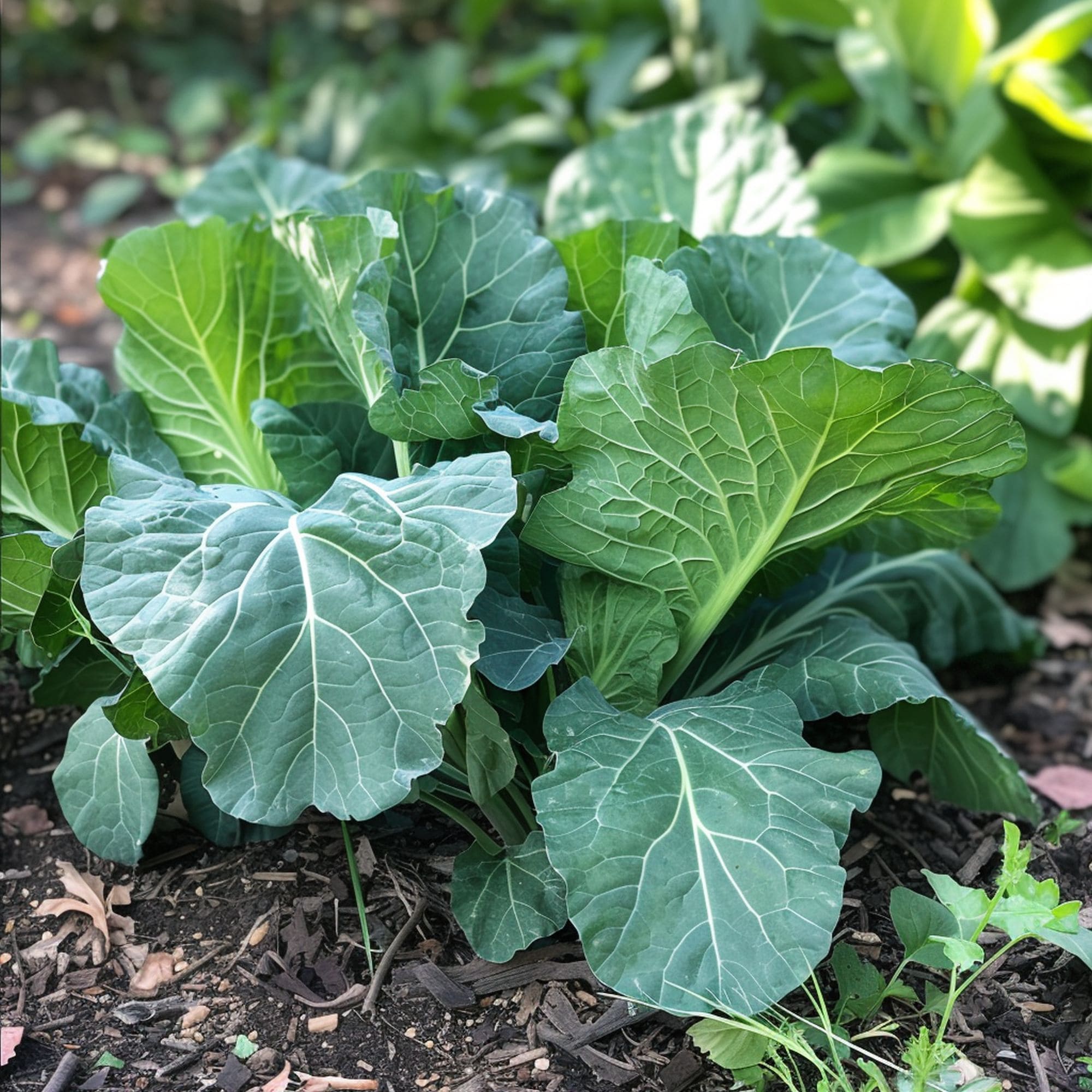 Collard Greens in a Shade Garden