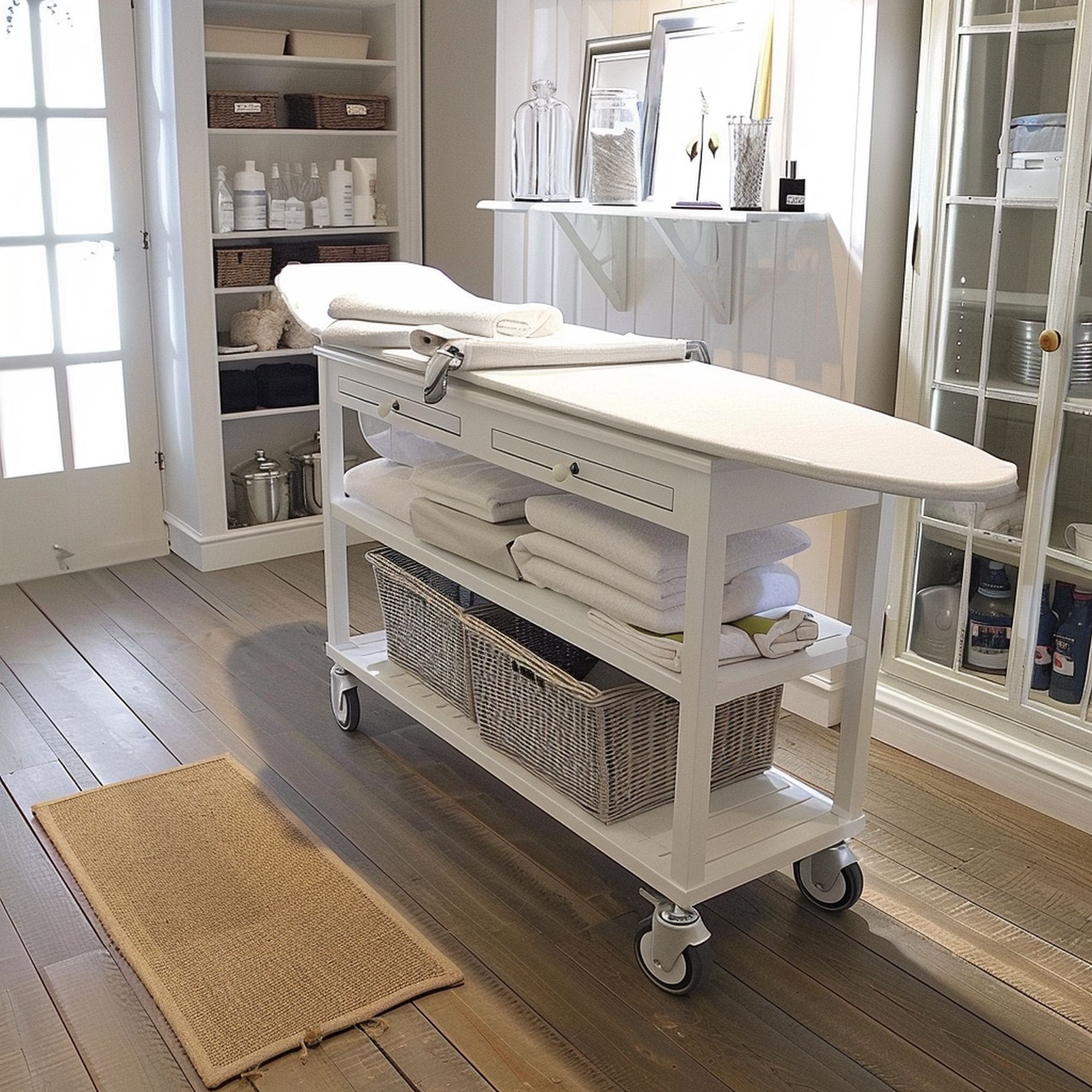 Wheeled Laundry Room Island