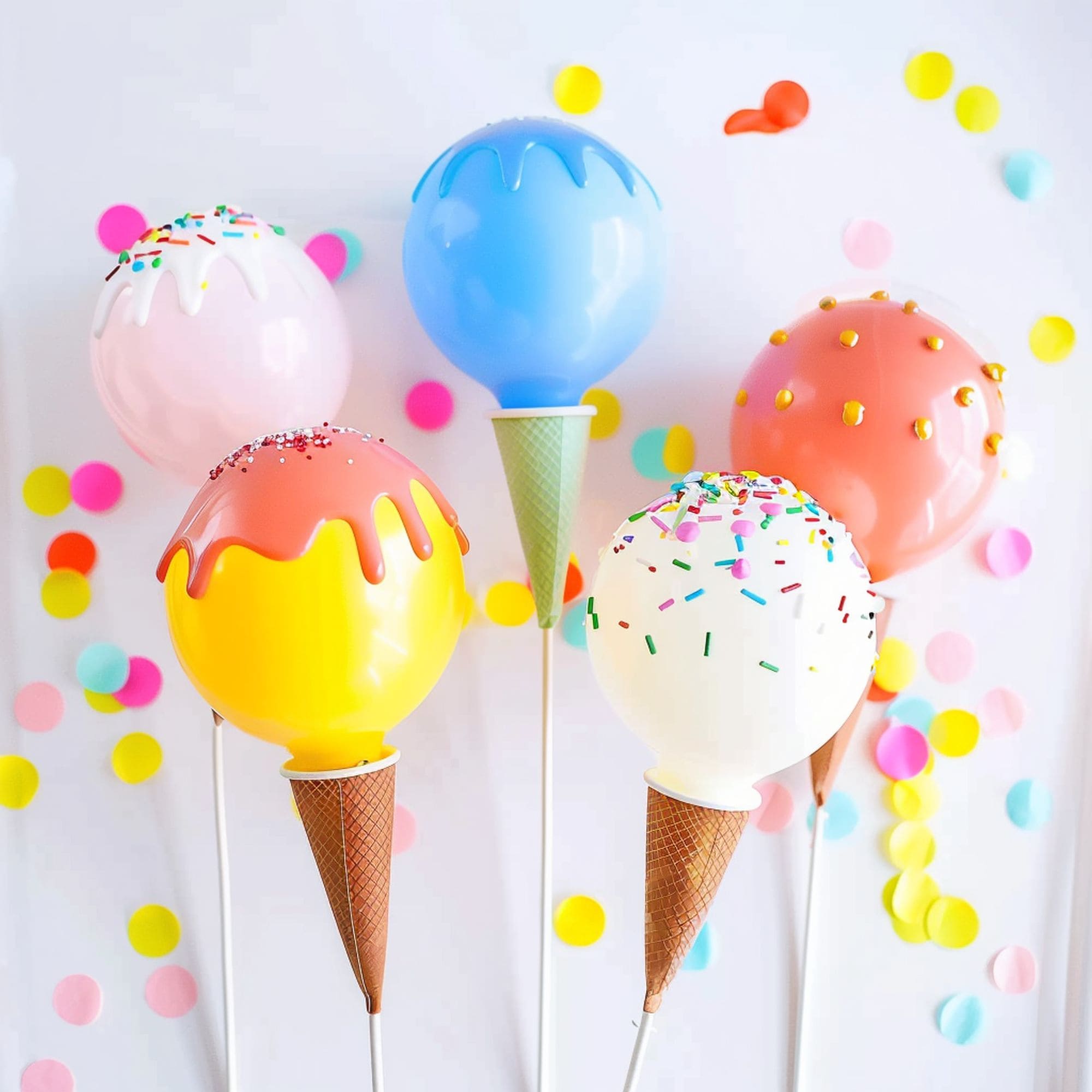 DIY Balloon Ice Cream Cones
