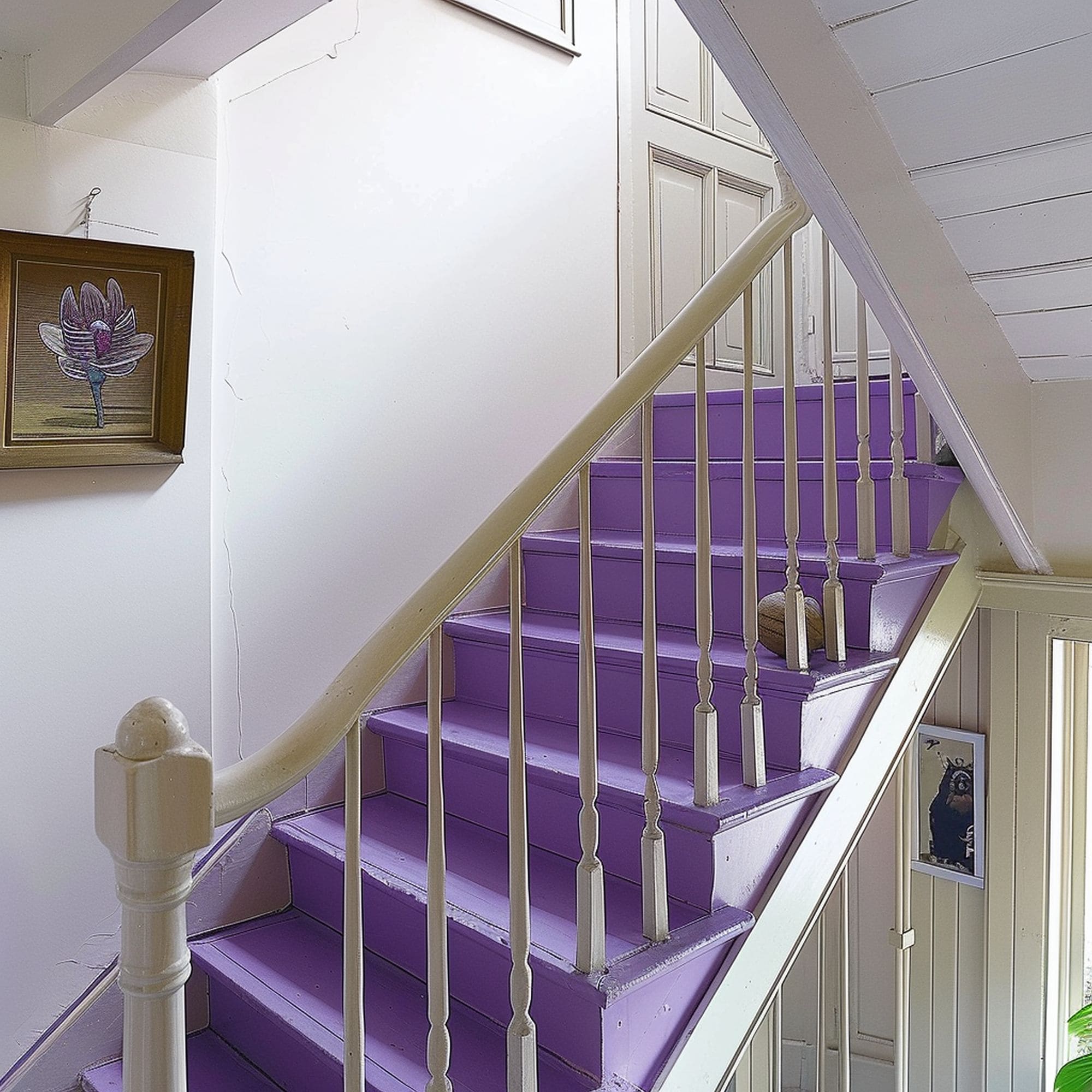 Purple Painted Stairs