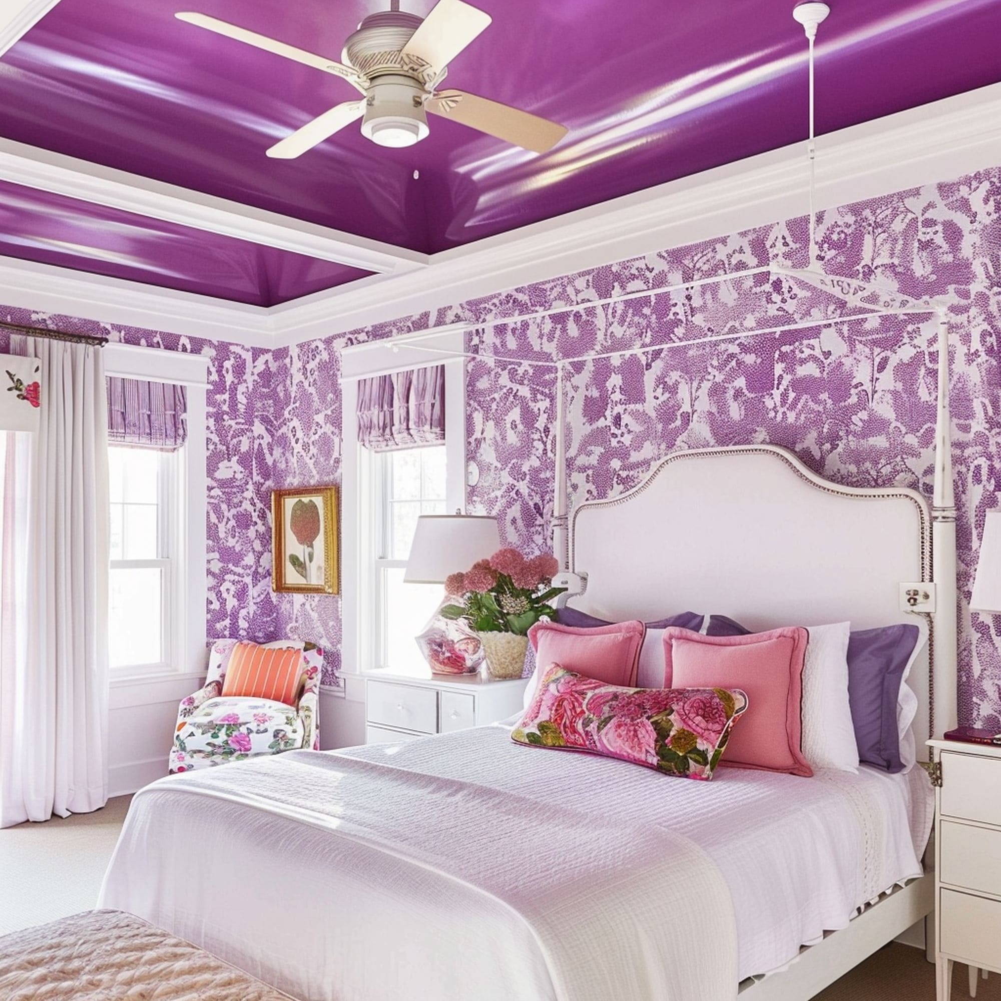 Purple Painted Ceiling