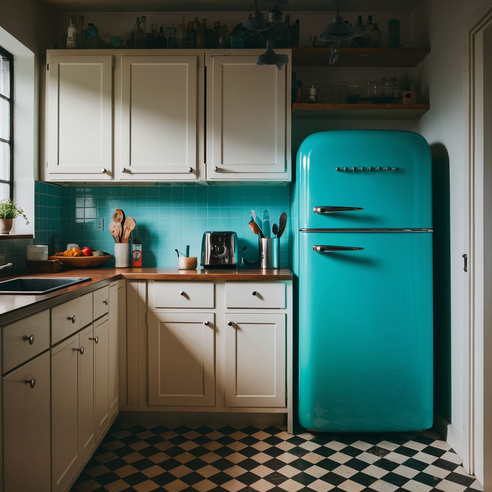 Turquoise Retro Fridge