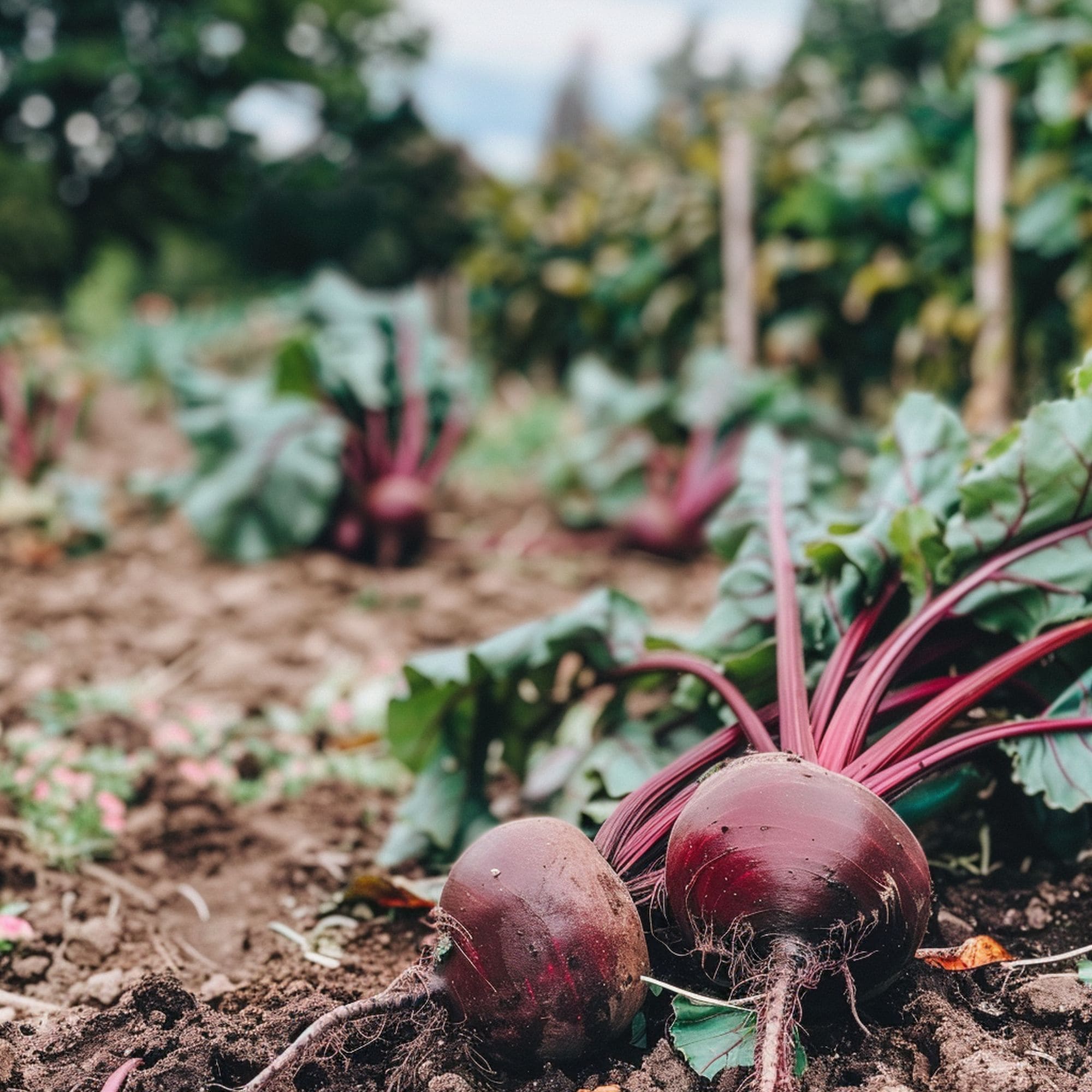 Beets in a Shaded Garden