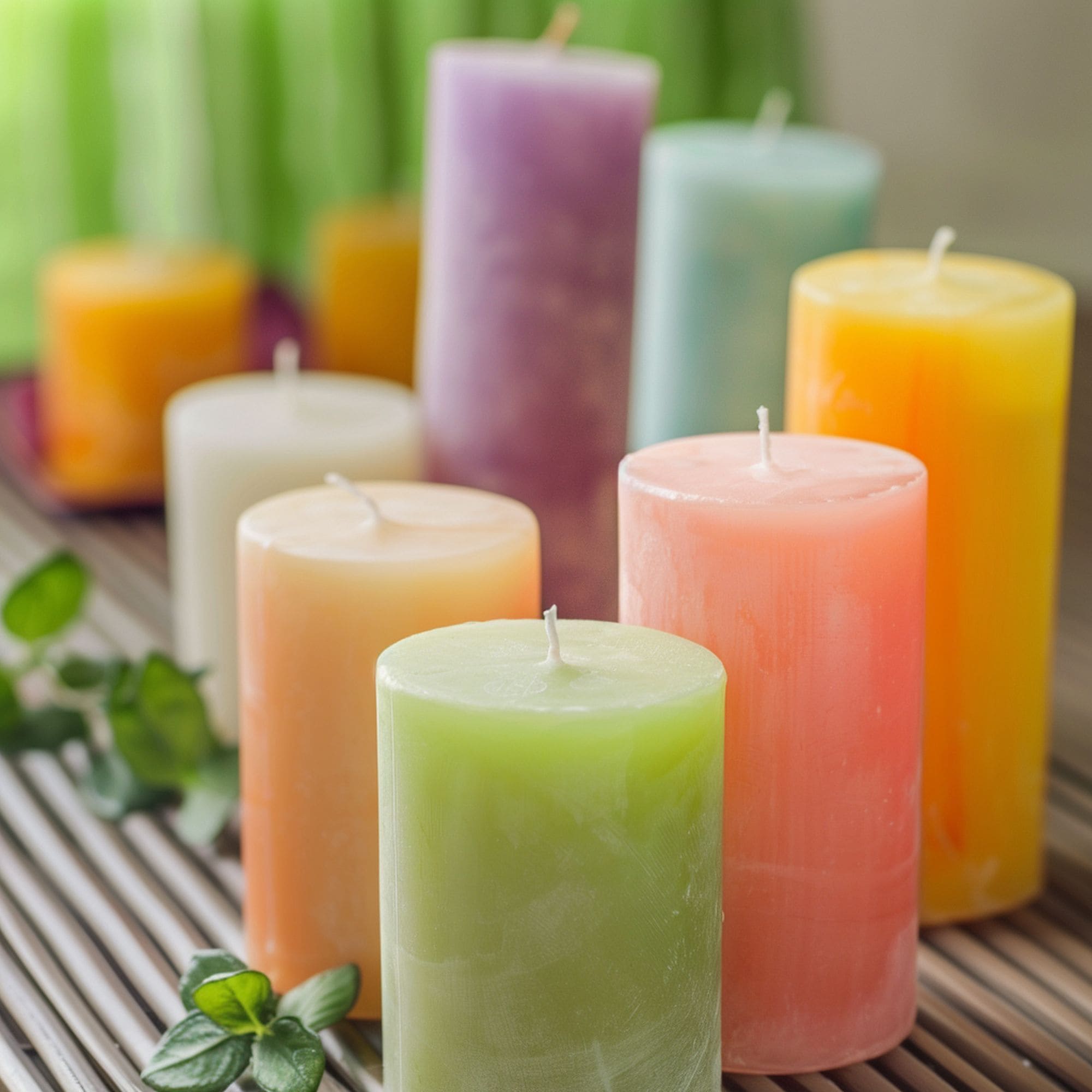 Colorful Wax Candles