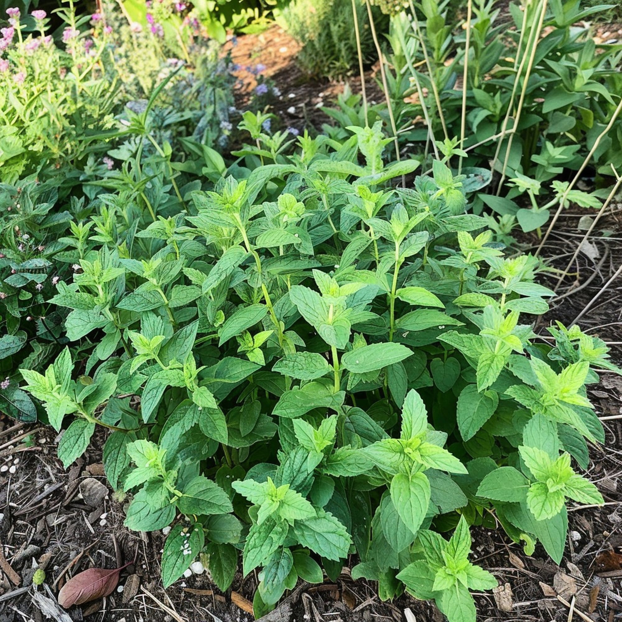 Mint in a Shaded Garden