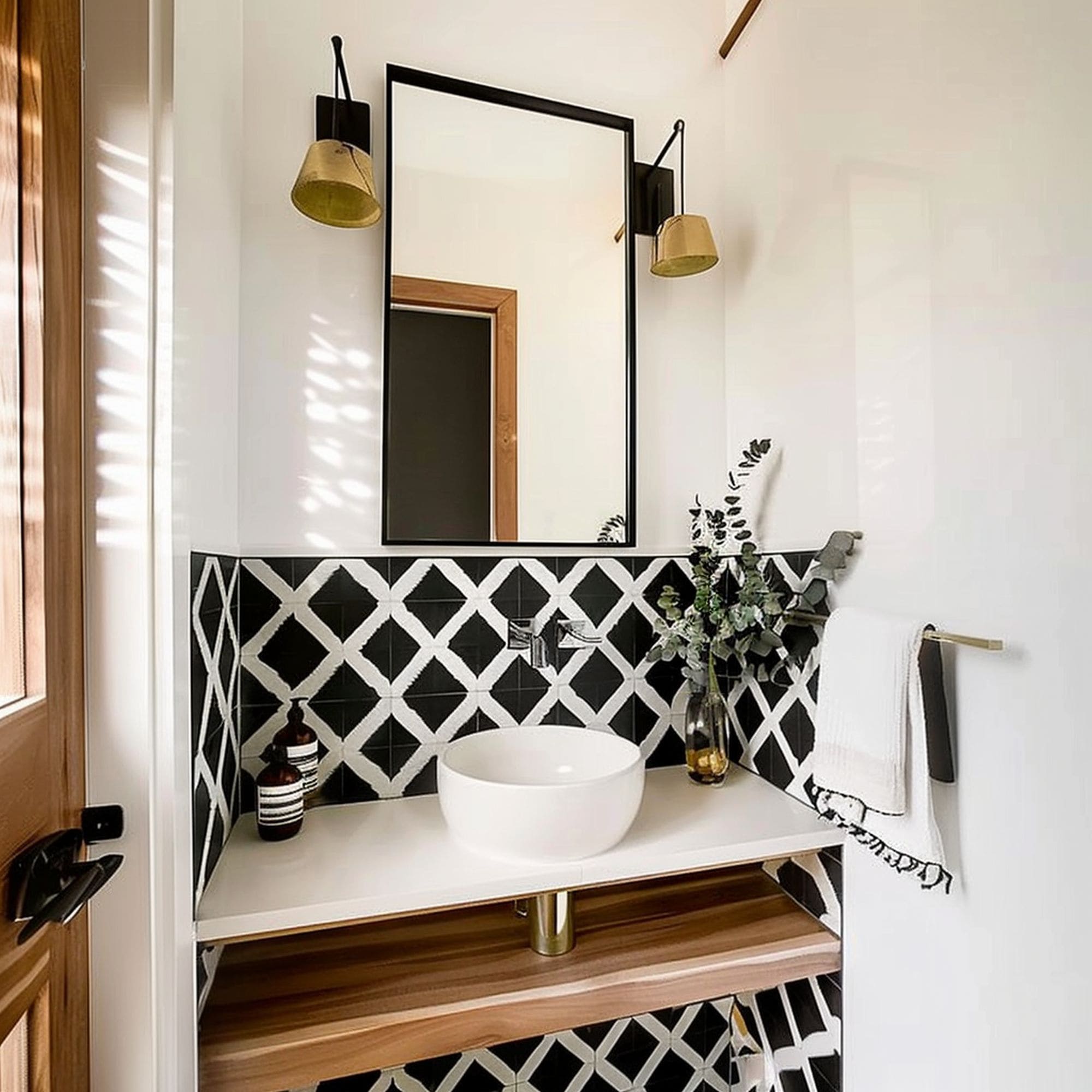 Bohemian Style Powder Room