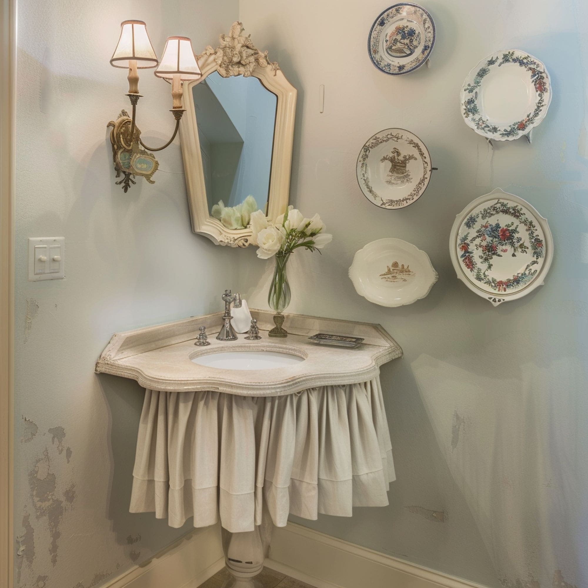 Shabby Chic Powder Room
