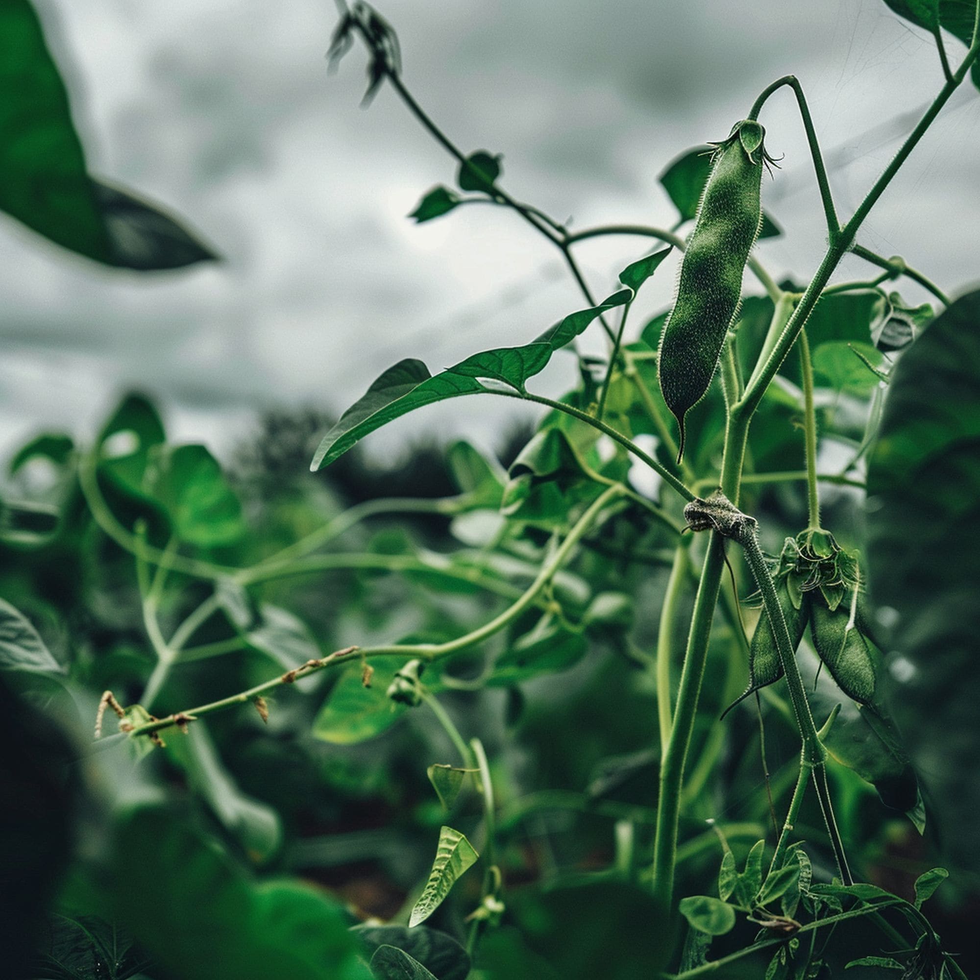 Beans in a Shaded Garden