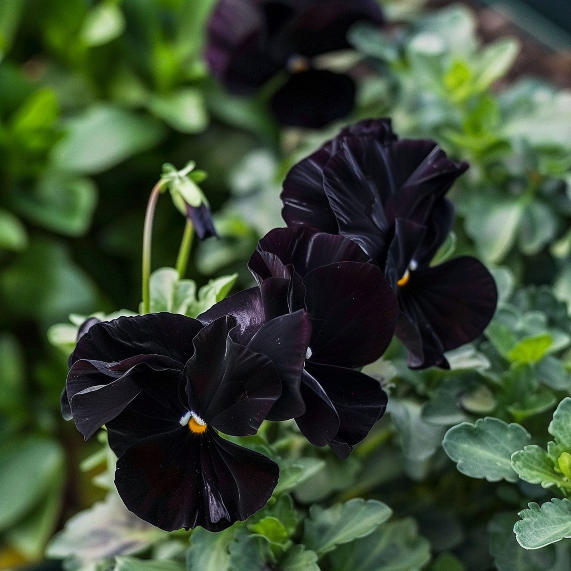 Black King Pansy Flower