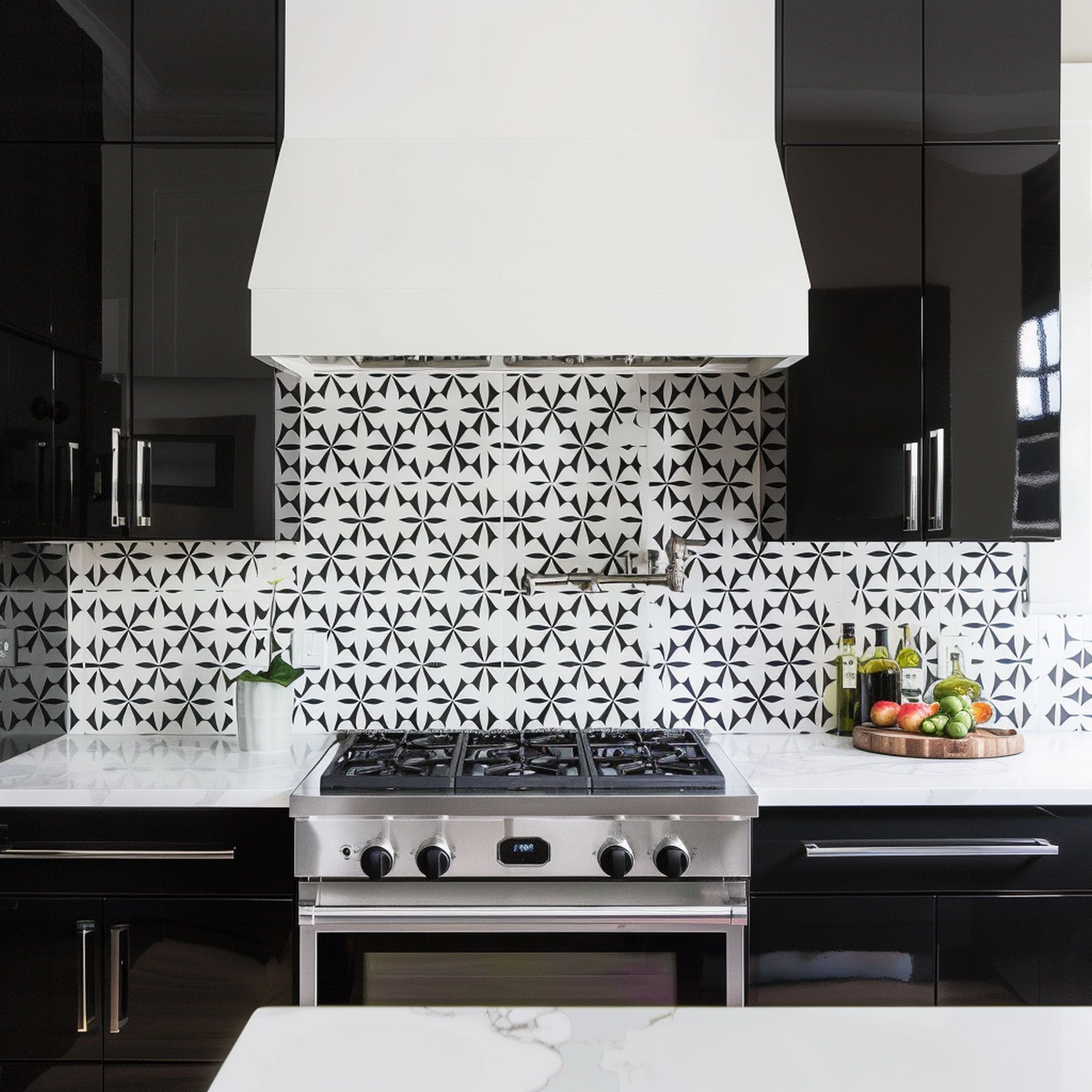 Black and White Kitchen