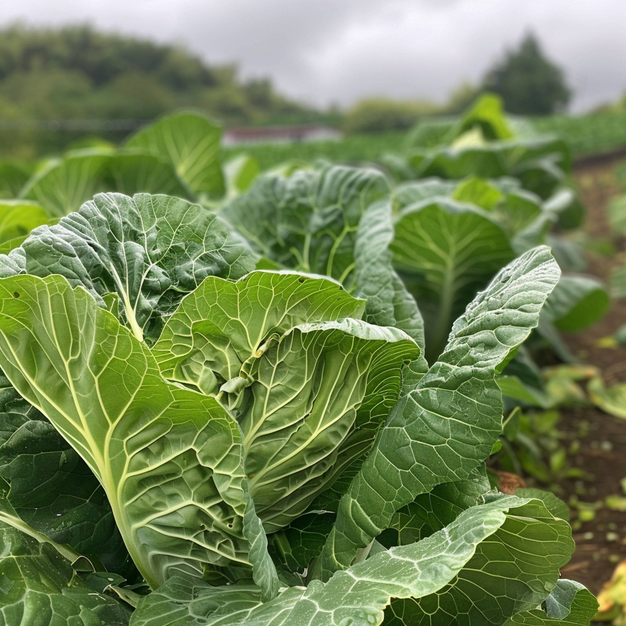 Chinese Cabbage in a Shade Garden