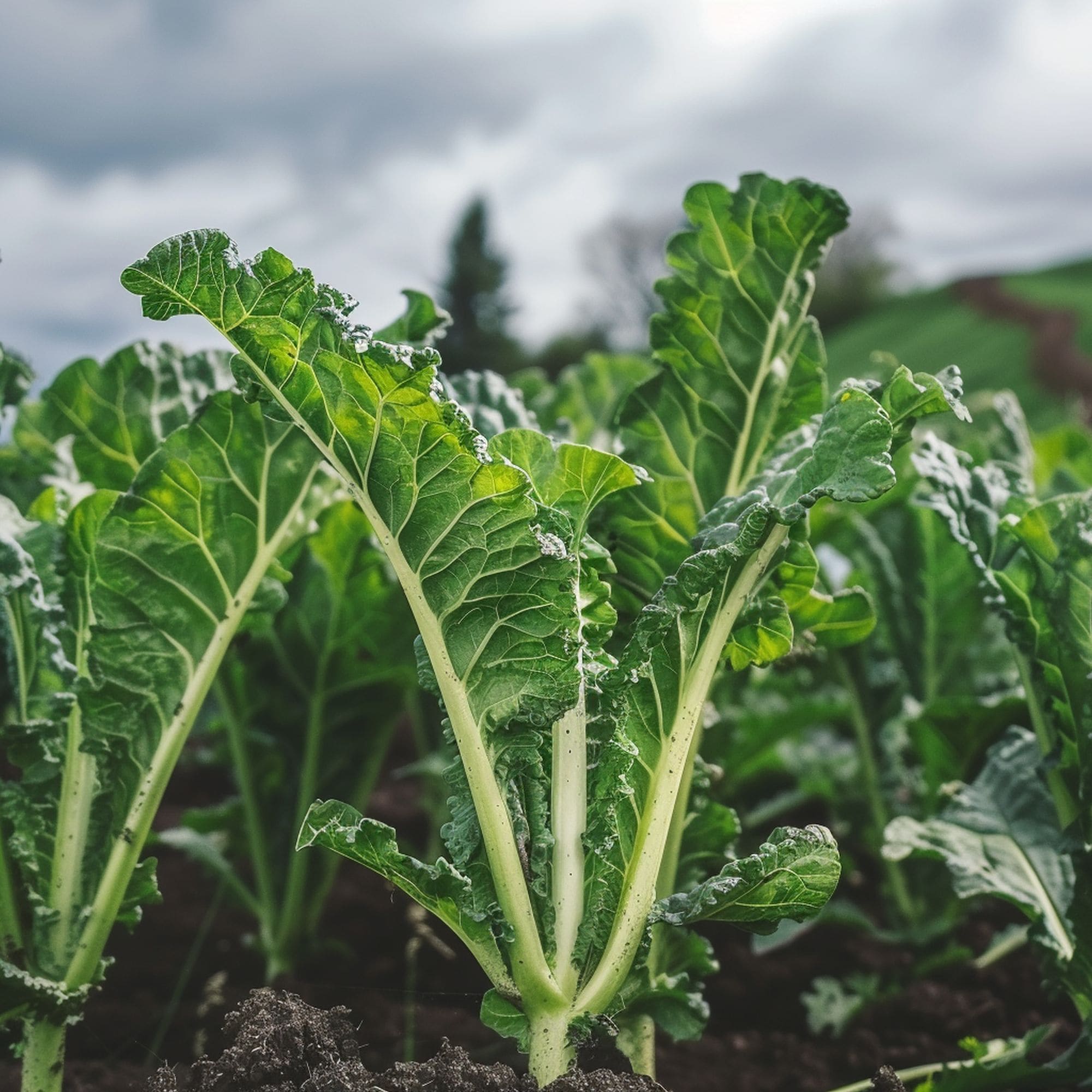 Mustard Greens in a Shade Garden