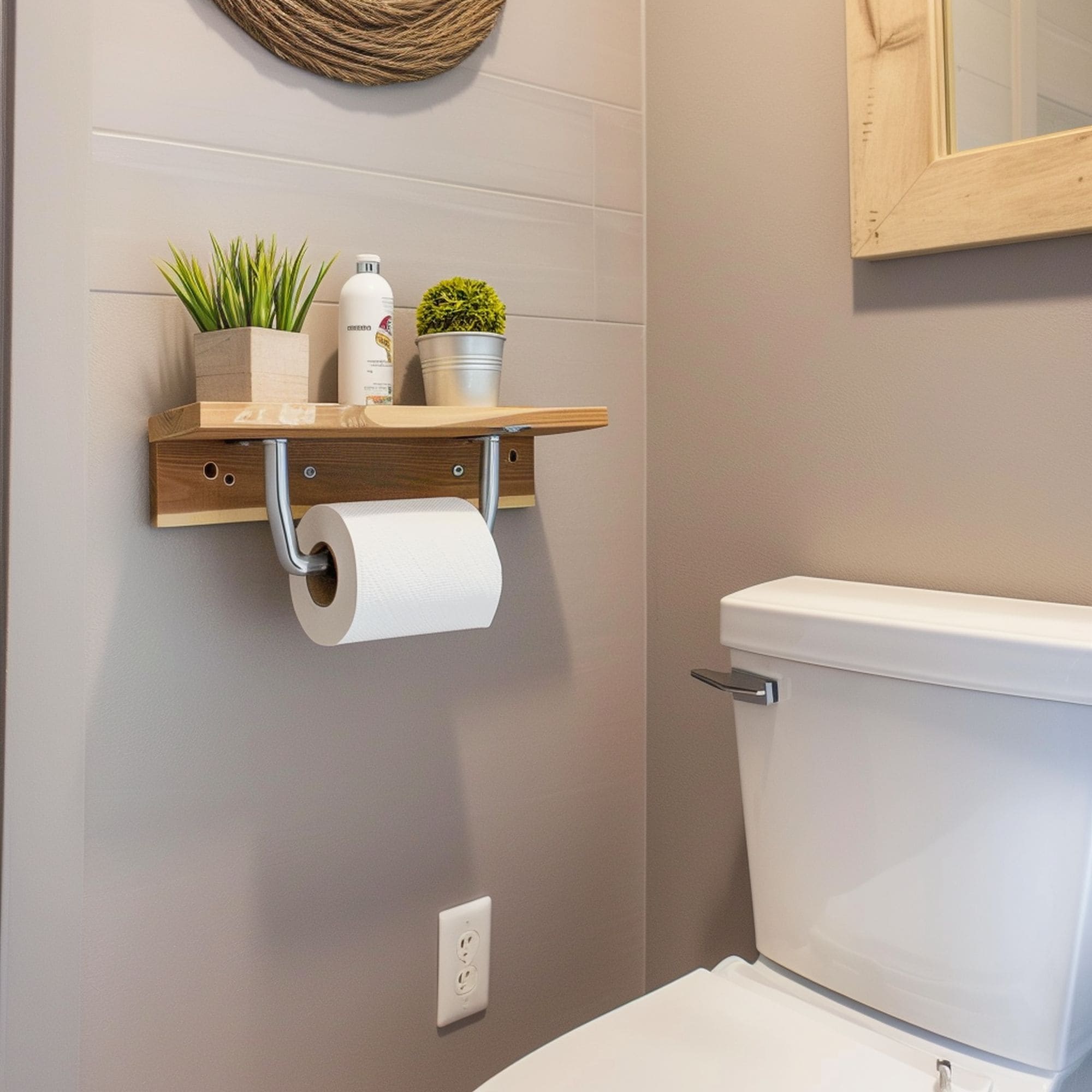 Toilet Paper Shelf in Small Bathroom