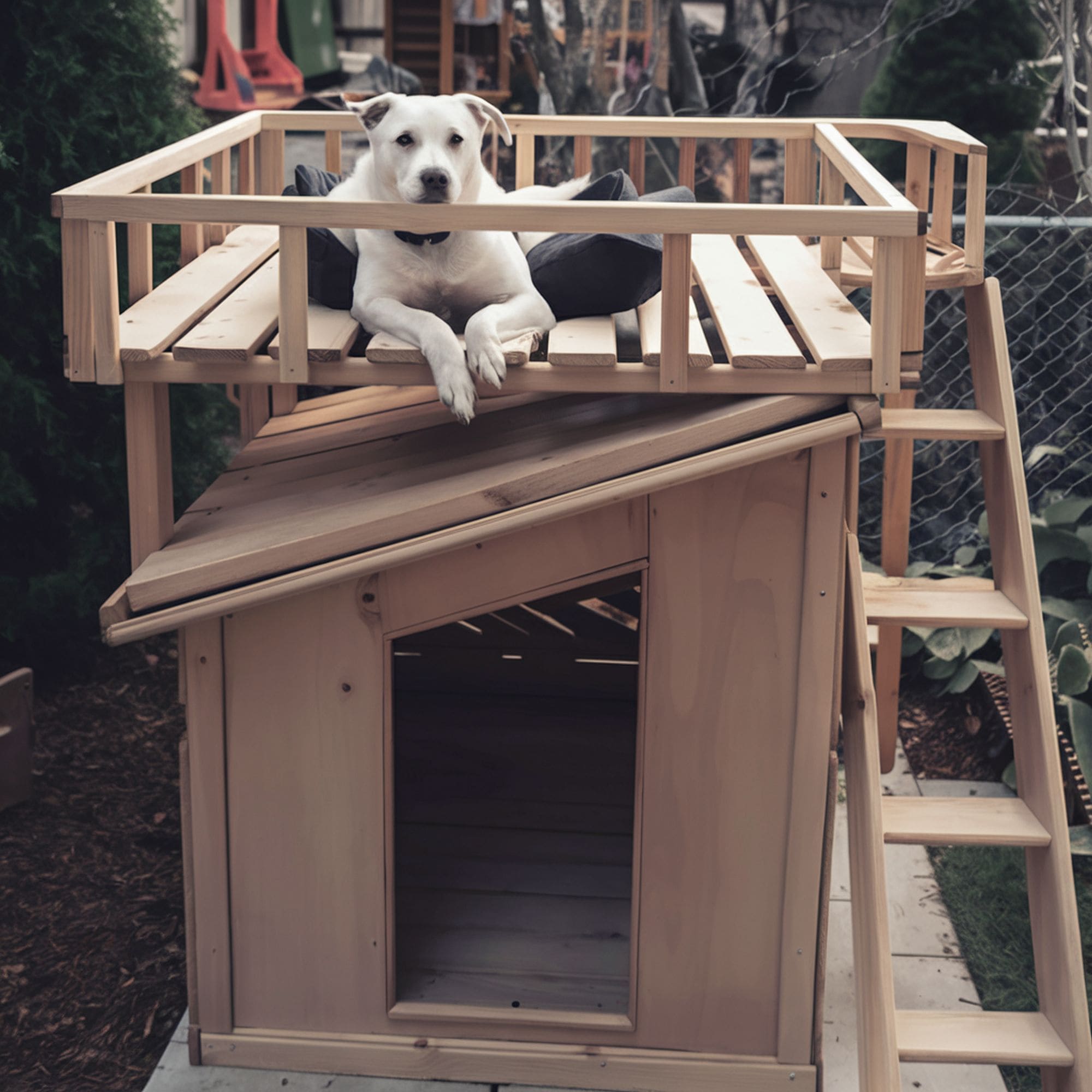 Dog House With Roof Top Deck