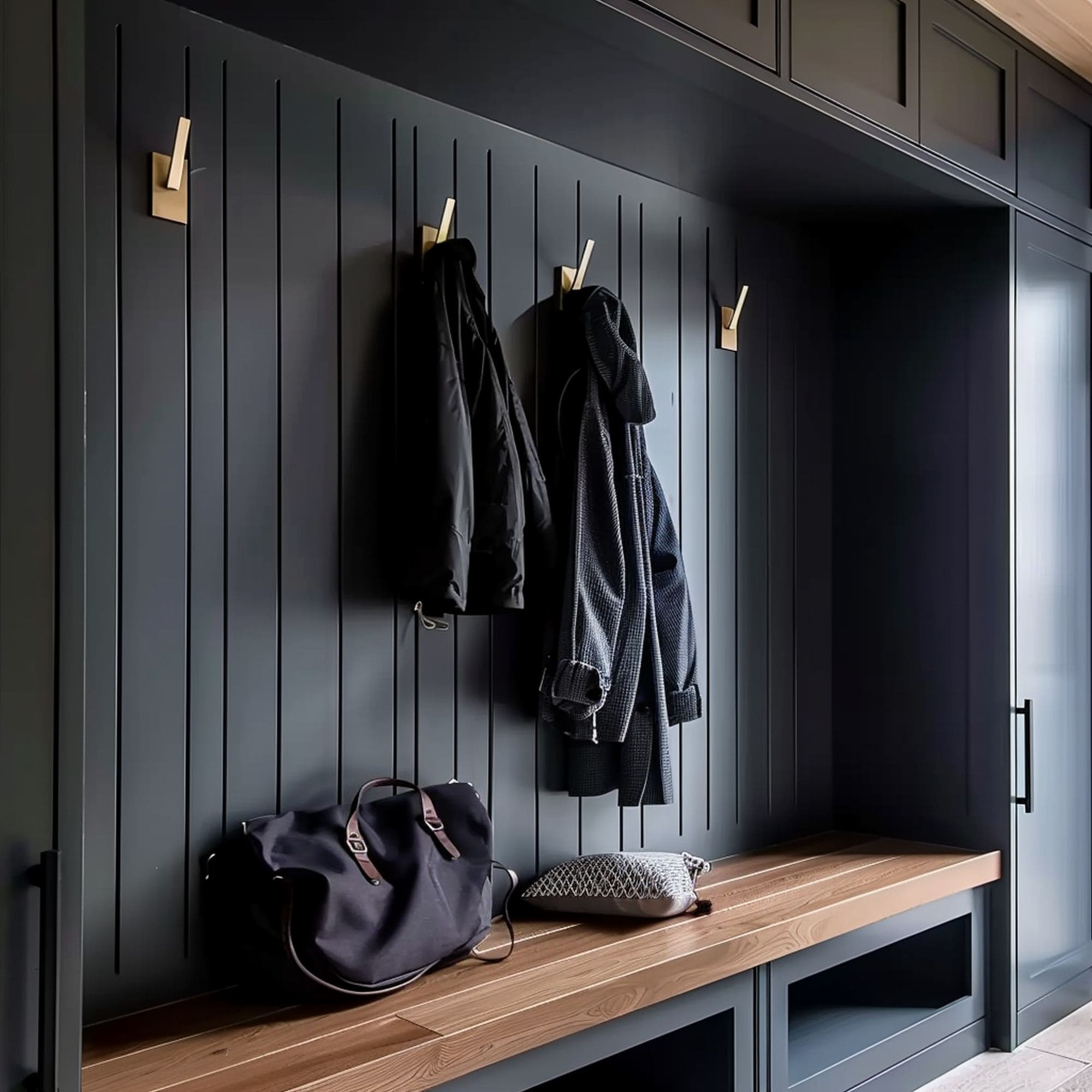 Dark Gray Mudroom