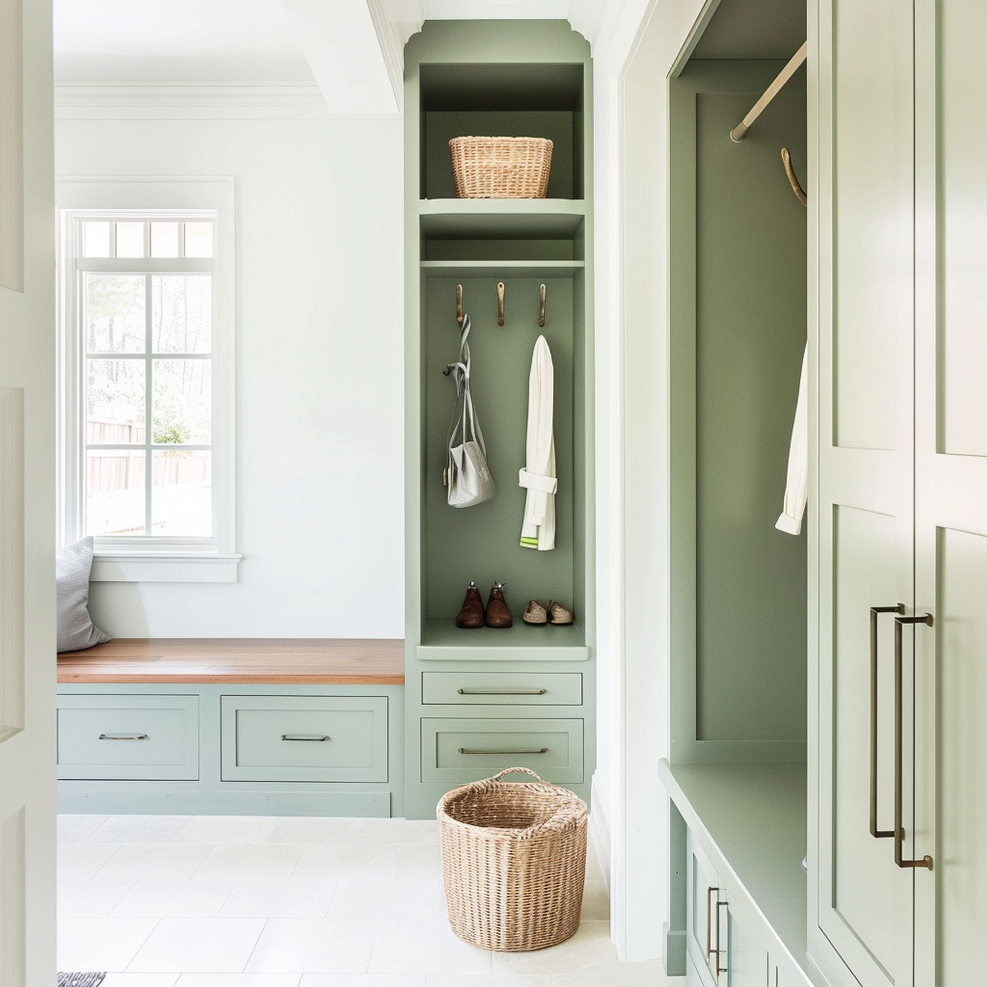 Sage Green Mudroom