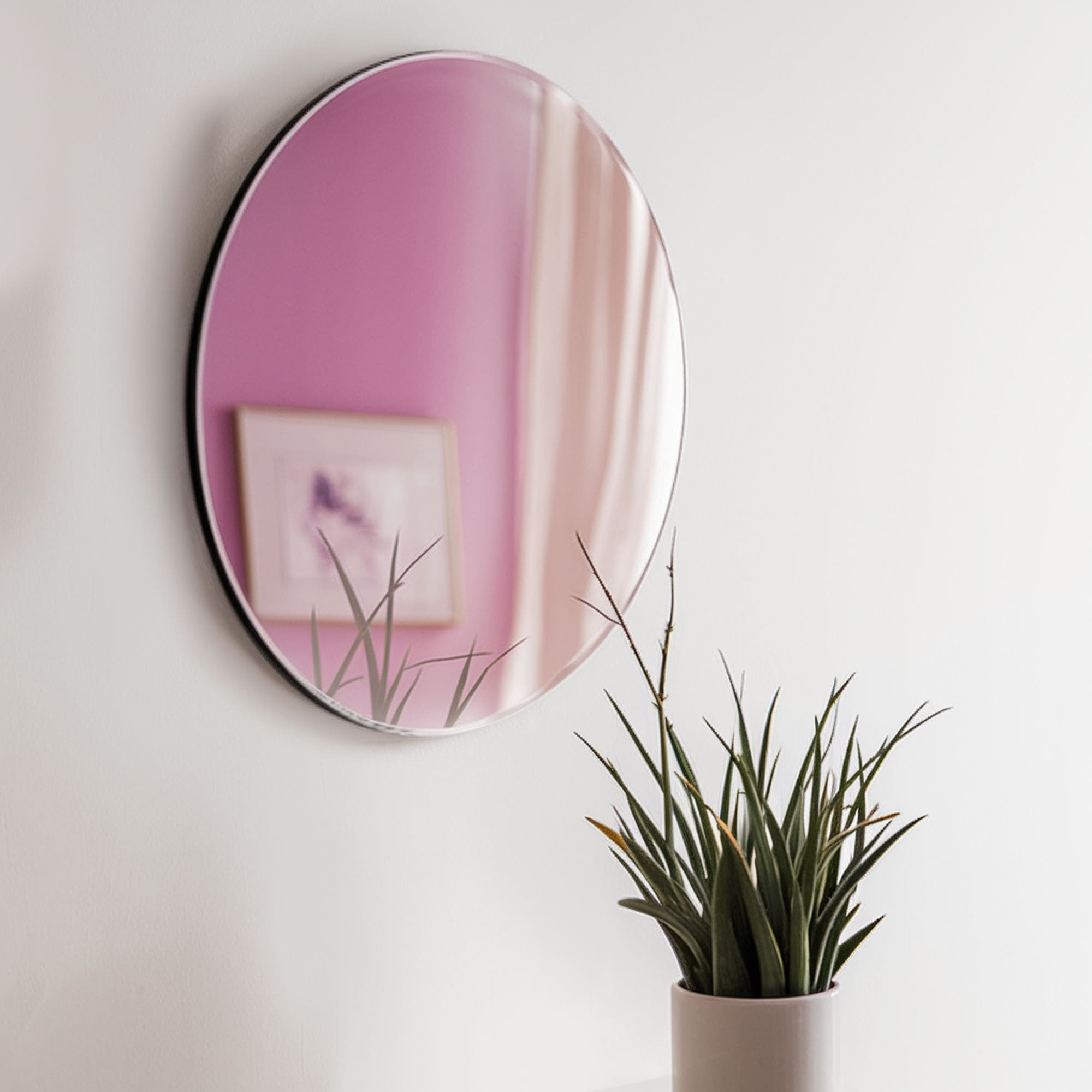 Iridescent Round Mirror